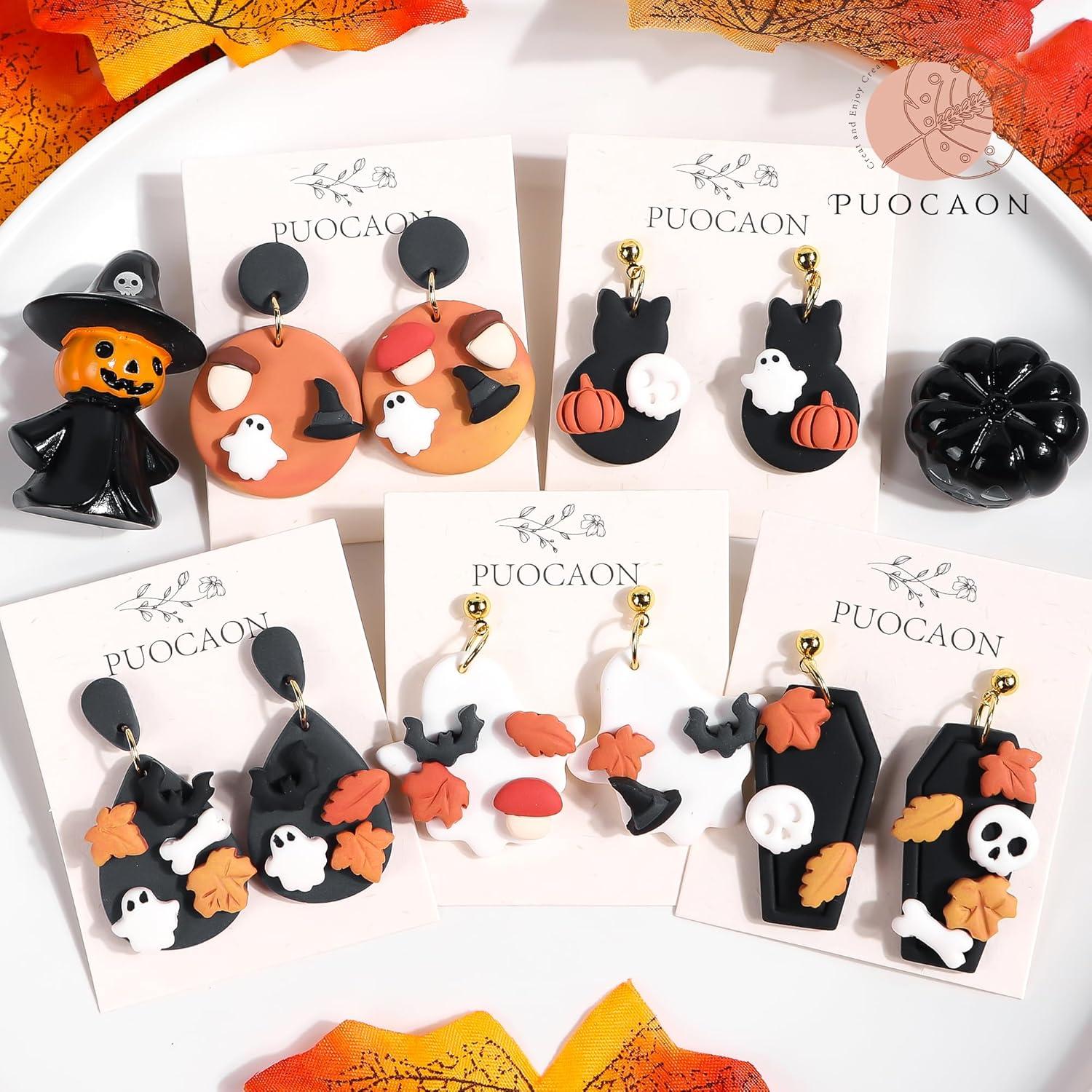 Cortadores de Arcilla Polimérica Puocaon Halloween Otoño - 10 Piezas