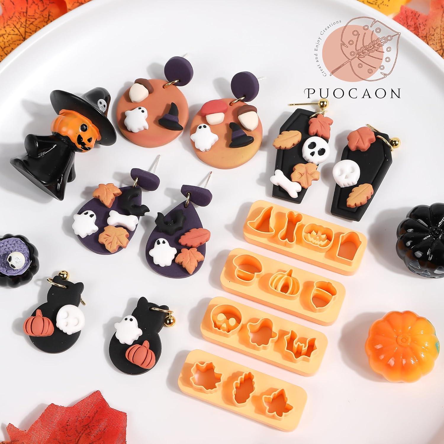 Cortadores de Arcilla Polimérica Puocaon Halloween Otoño - 10 Piezas