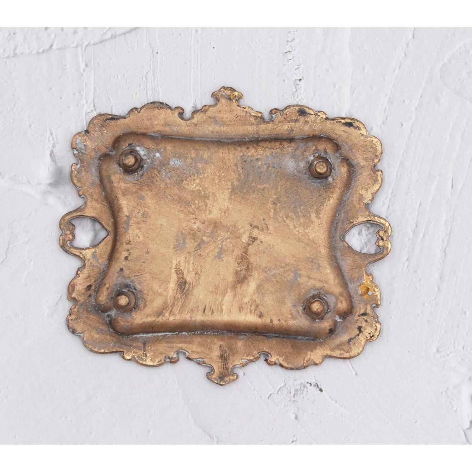 Bandeja de Anillos Dorada Vintage Tstarer 13.5x11.4cm