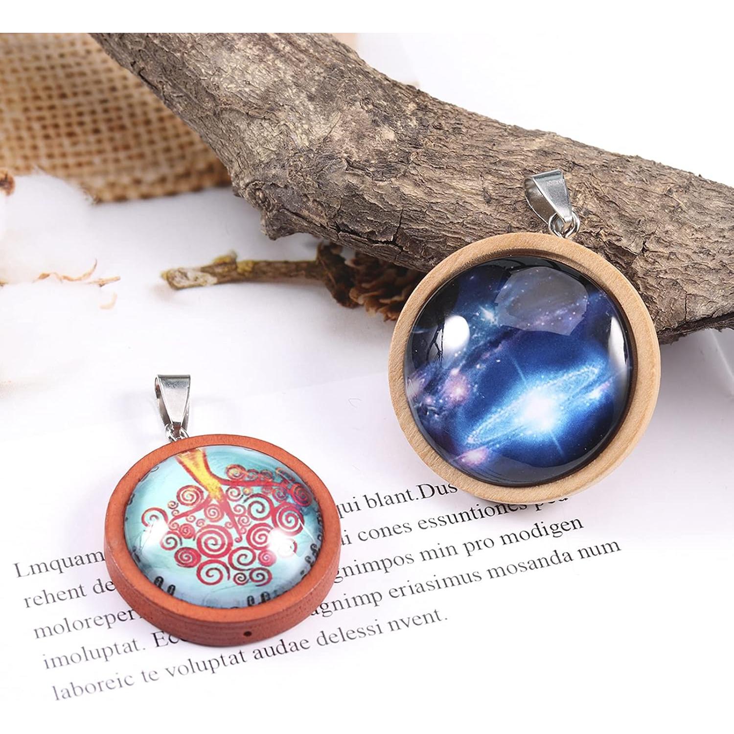 25 Bandejas de Colgante de Madera Ximalun 25mm 5 Colores