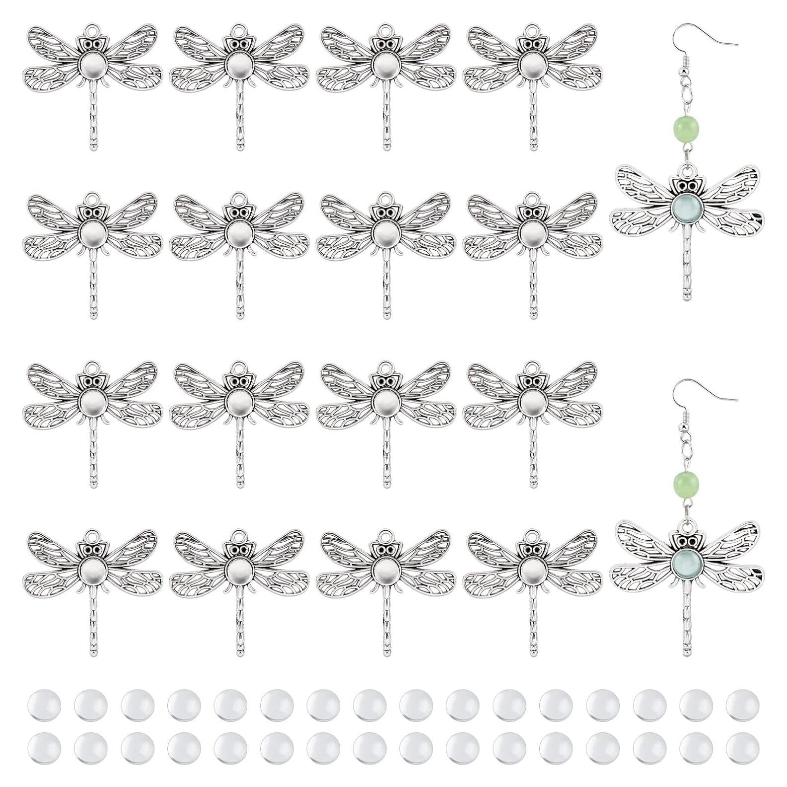 Kit de Joyería PH PandaHall 125 Piezas: Colgantes Libélula y Cabochones