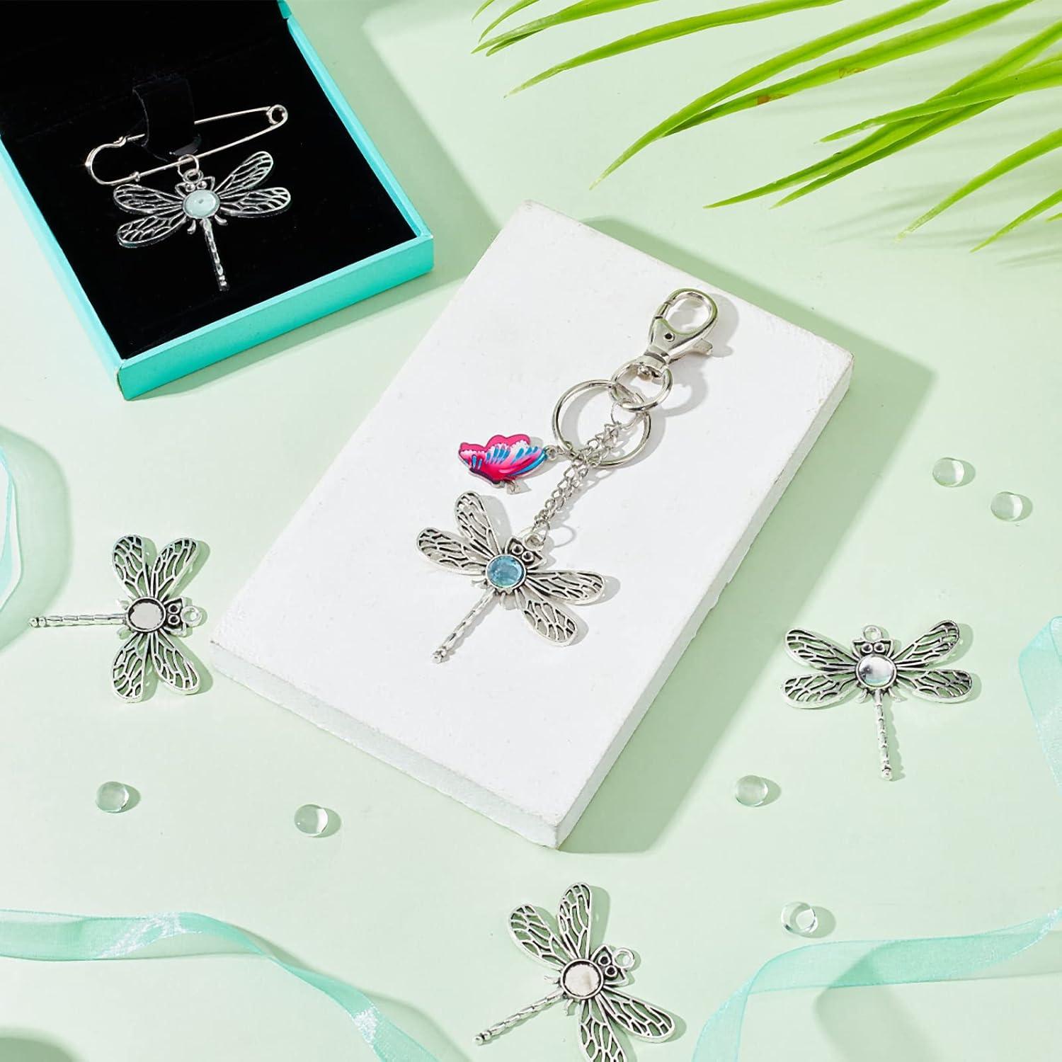 Kit de Joyería PH PandaHall 125 Piezas: Colgantes Libélula y Cabochones