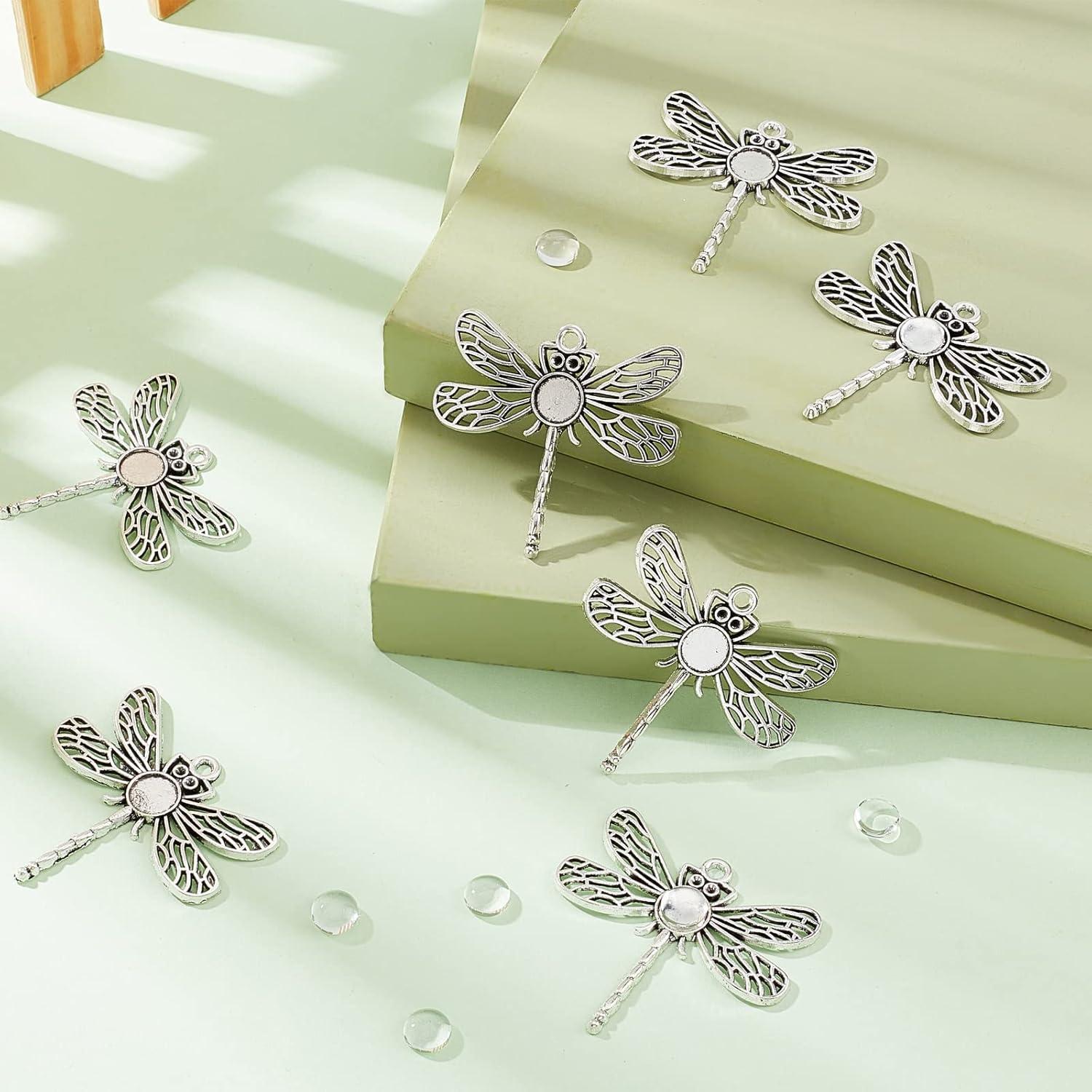 Kit de Joyería PH PandaHall 125 Piezas: Colgantes Libélula y Cabochones