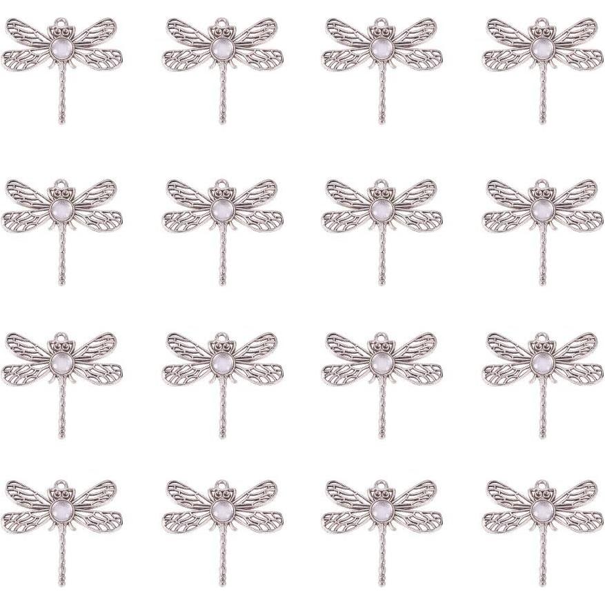 Kit de Joyería PH PandaHall 125 Piezas: Colgantes Libélula y Cabochones