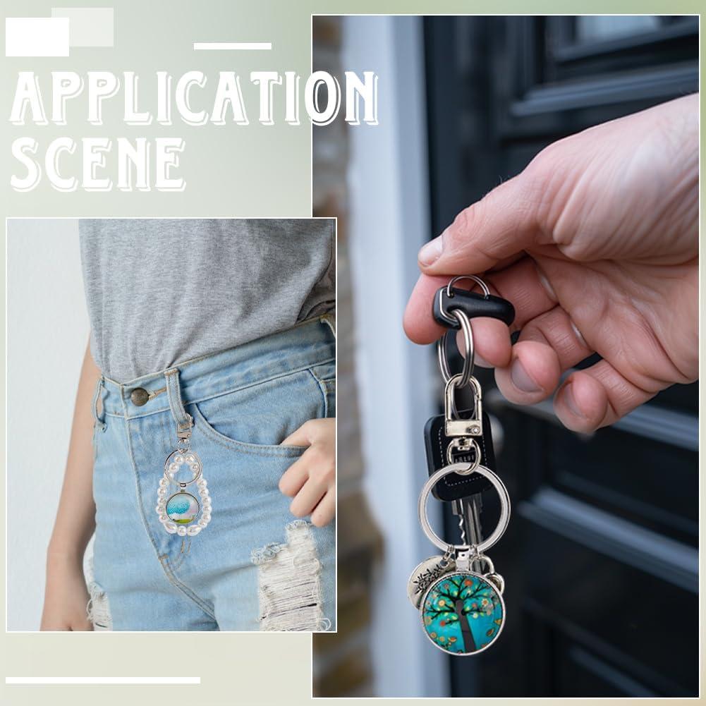 Llaveros en Blanco 20Pcs SUNNYCLUE 25mm Metal DIY Decoración