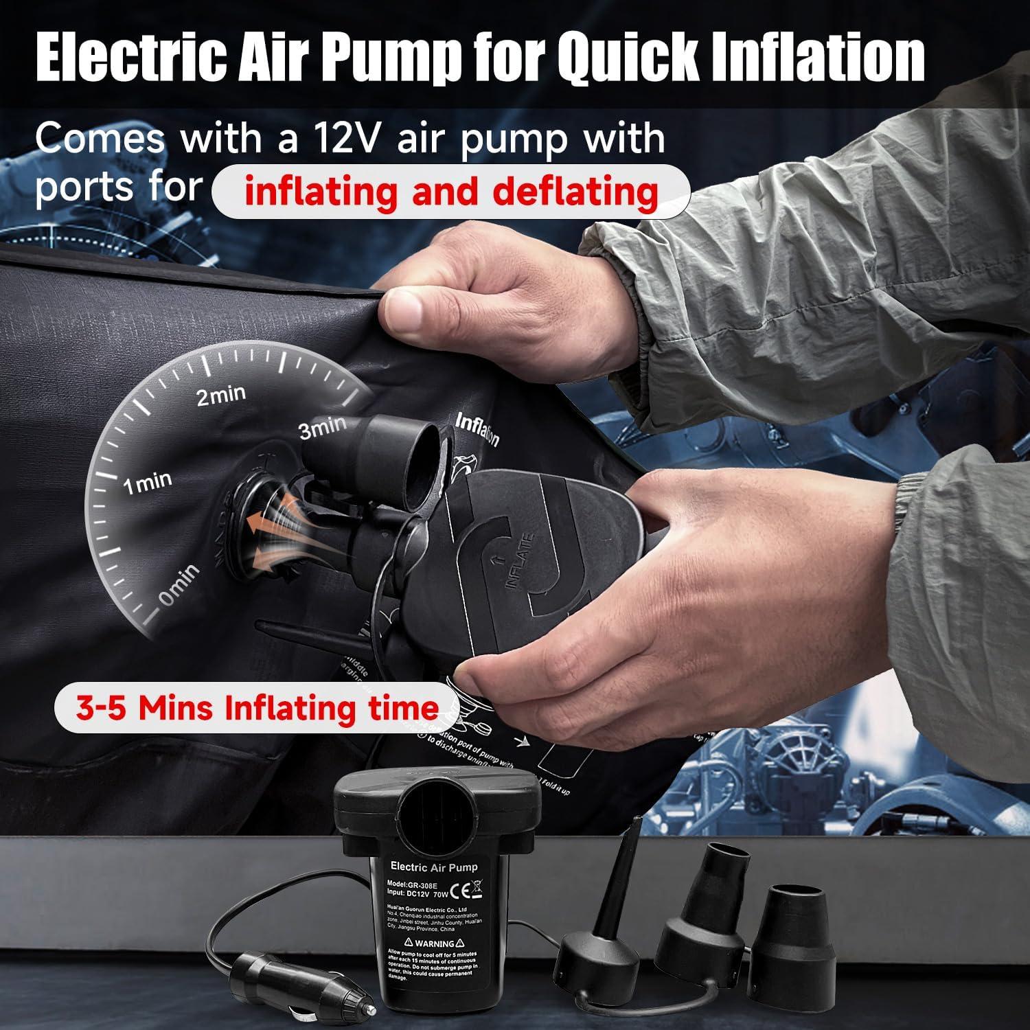 Colchón Inflable DikaSun para SUV con Bomba y Almohadas