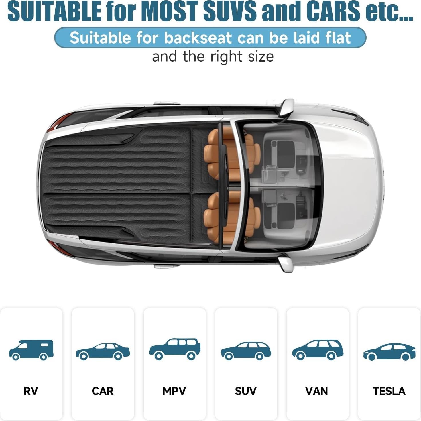 Colchón Inflable DikaSun para SUV con Bomba y Almohadas