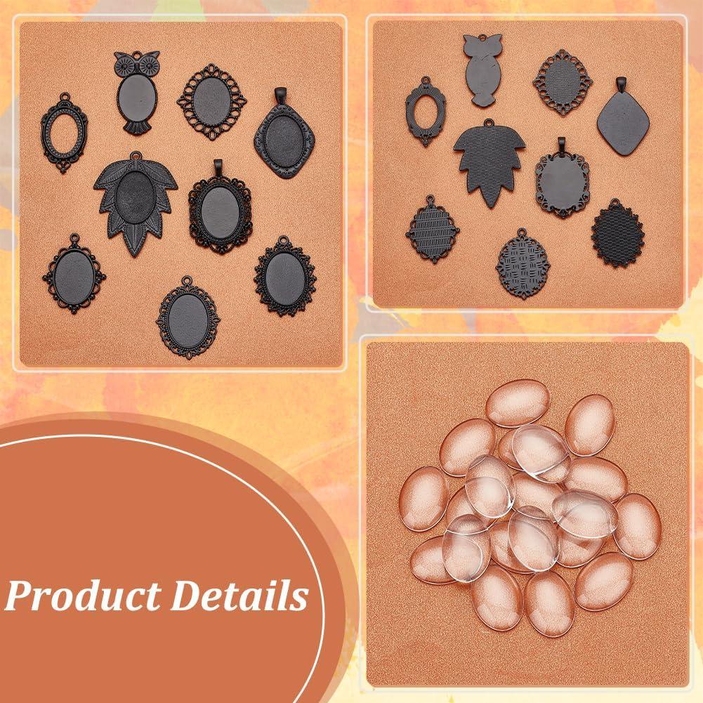 Kit de Bandejas de Colgante PH PandaHall 38 Piezas Vintage