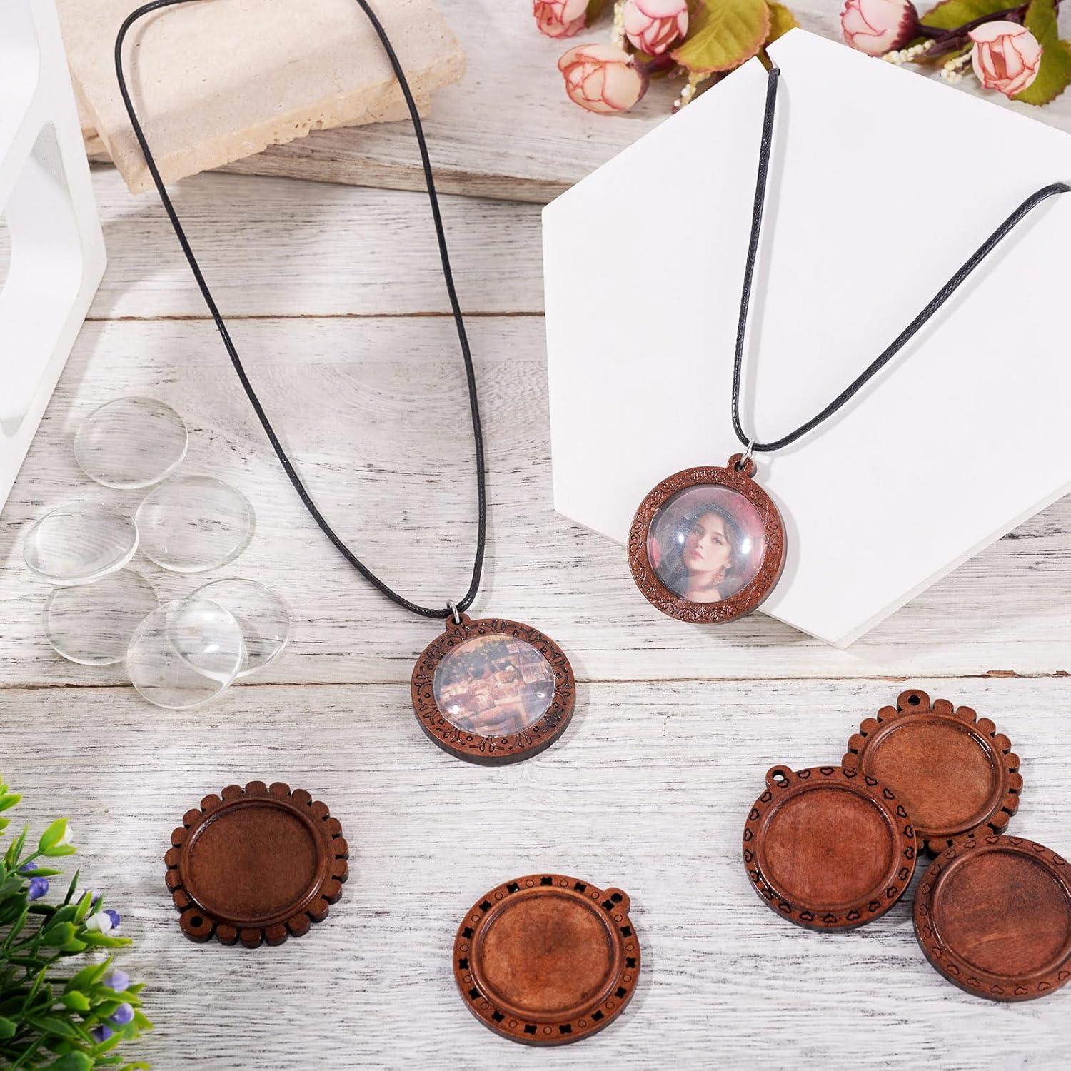 Bandejas de Pendientes de Madera Cheriswelry 24 Piezas DIY