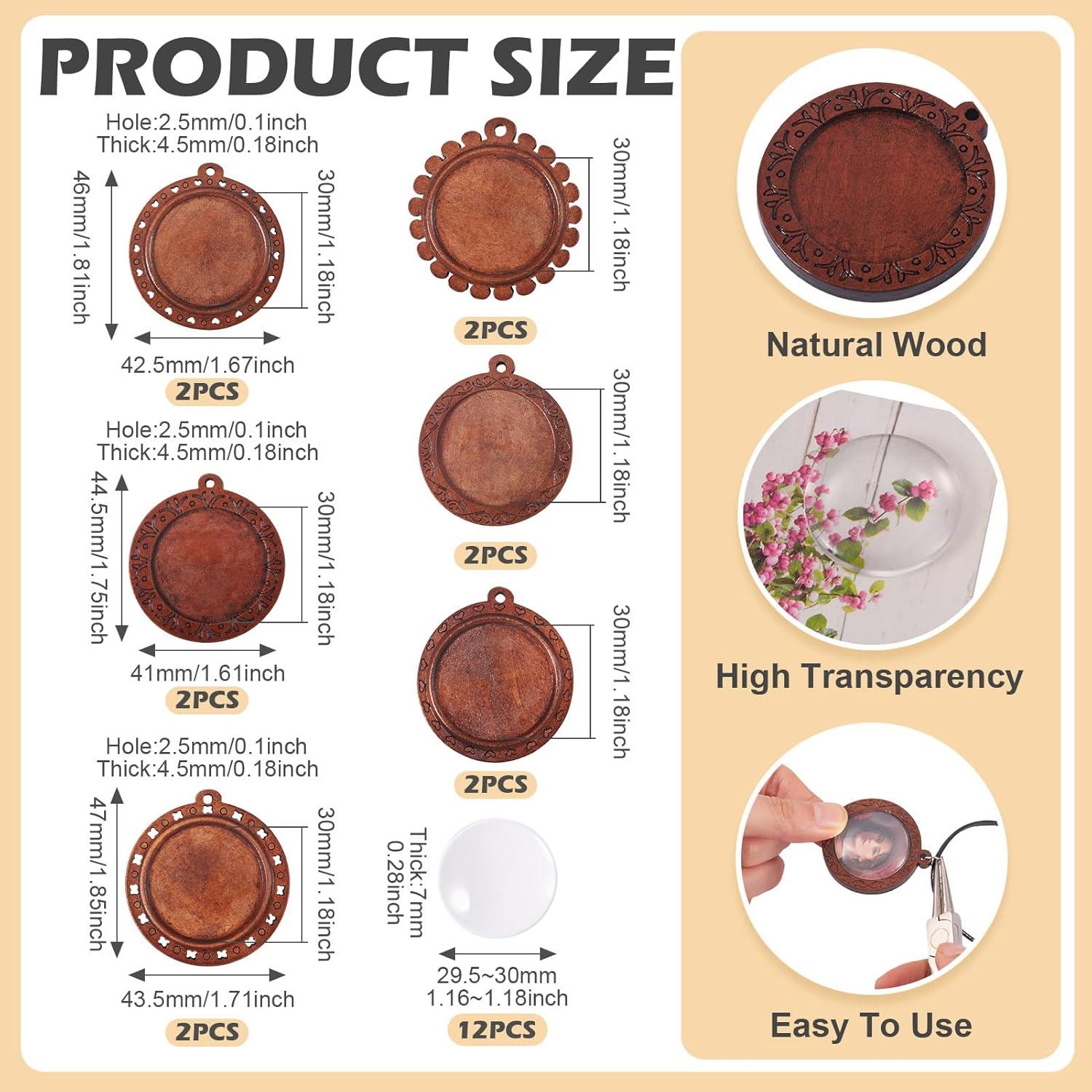 Bandejas de Pendientes de Madera Cheriswelry 24 Piezas DIY