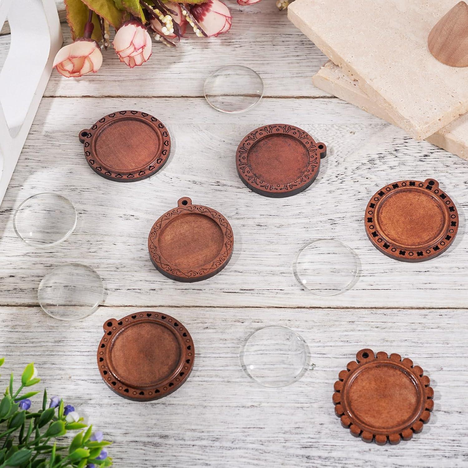 Bandejas de Pendientes de Madera Cheriswelry 24 Piezas DIY