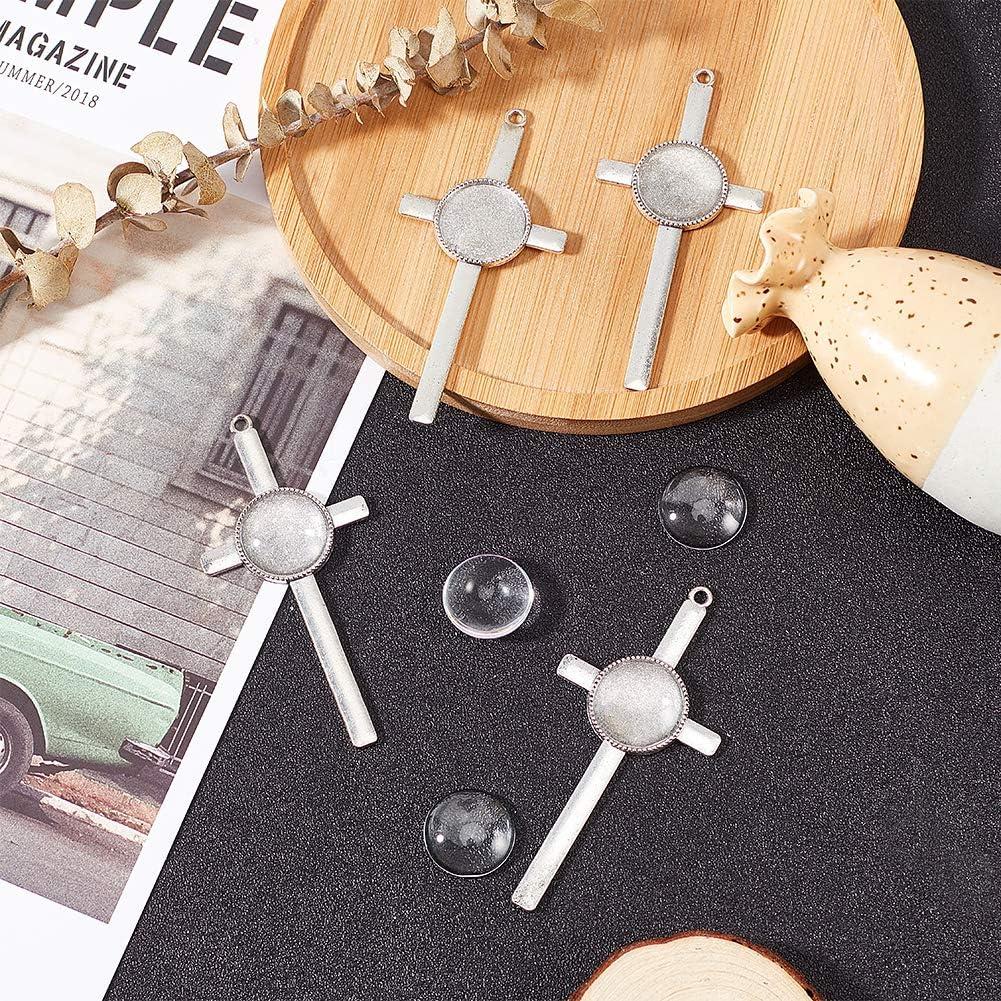 Juegos de Pendientes DIY arricraft 10pcs Cruz Plata Antigua