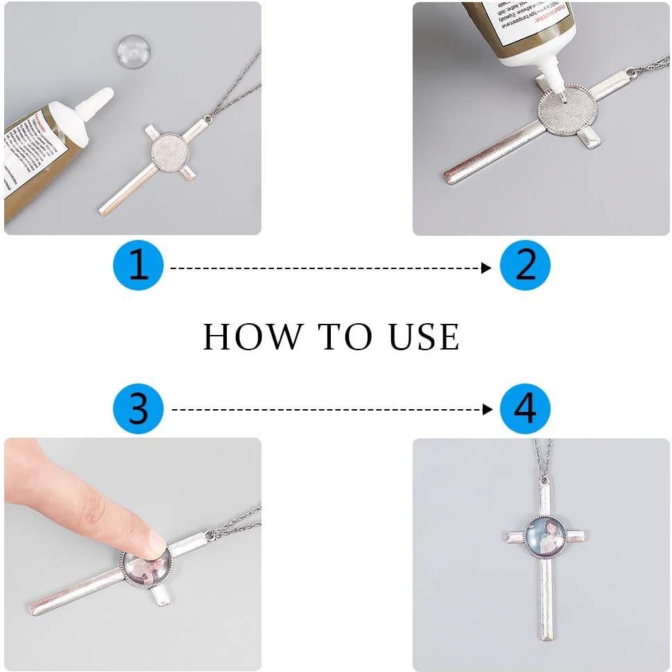 Juegos de Pendientes DIY arricraft 10pcs Cruz Plata Antigua