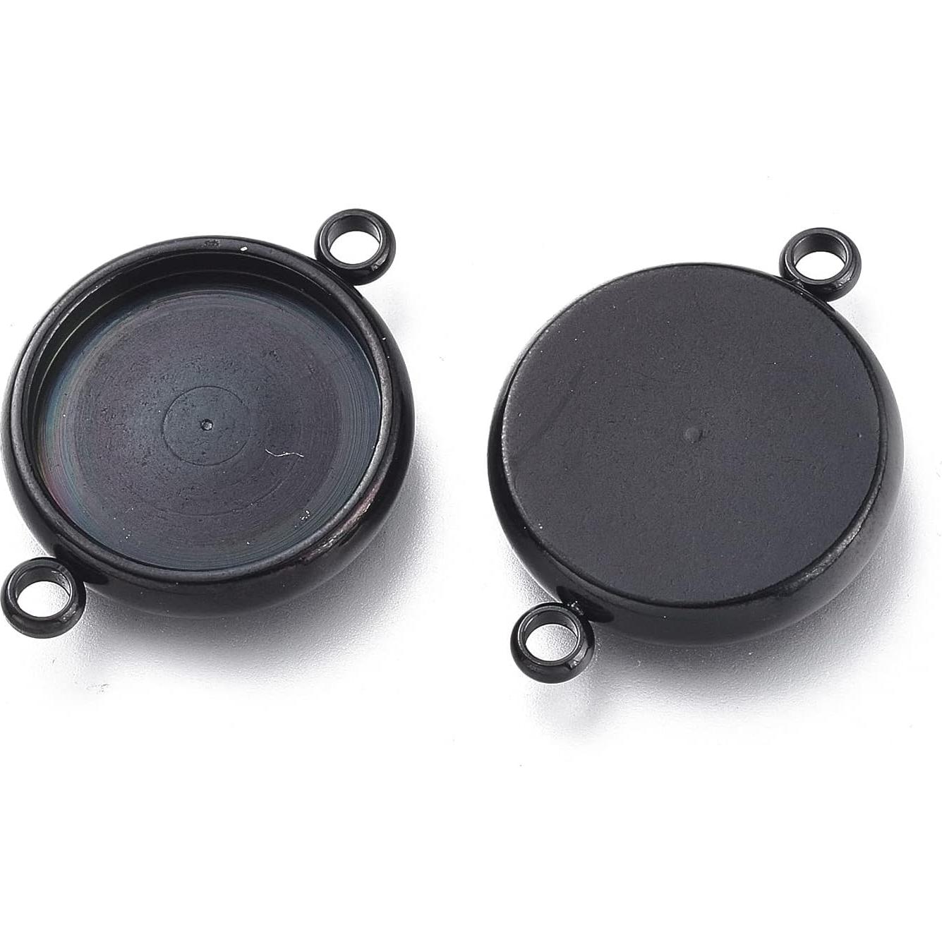 Conectores de Pendientes Redondos UNICRAFTALE 10pcs 12mm