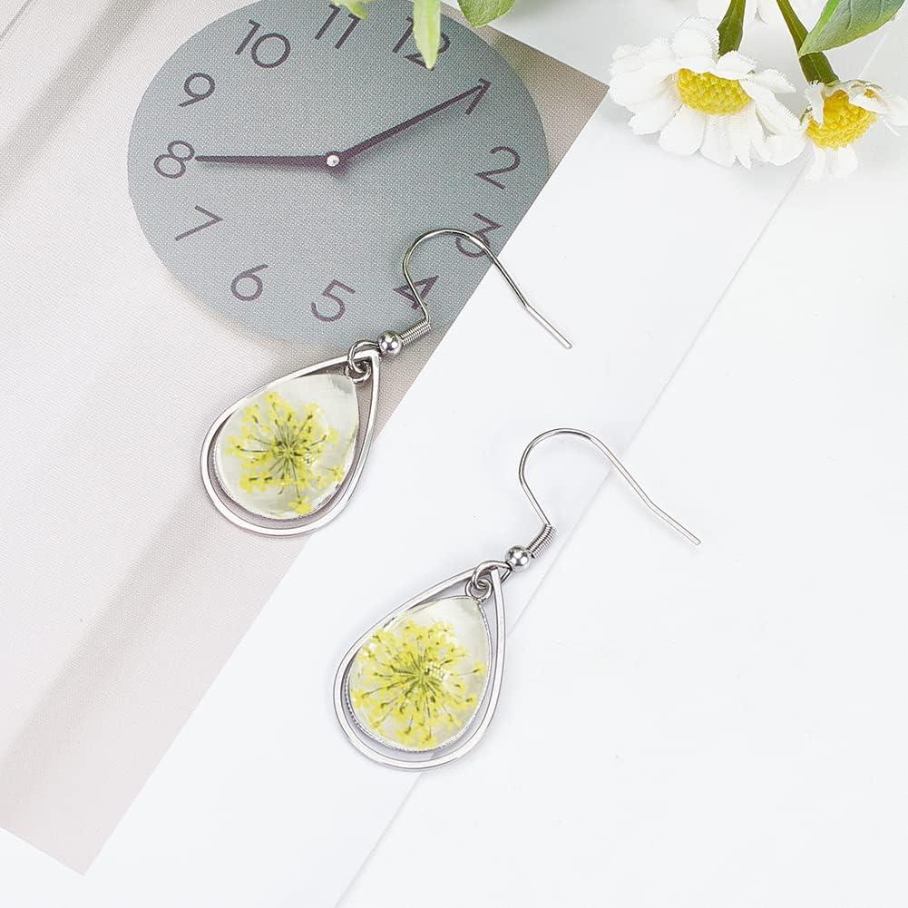 WEBEEDY 20 Pcs 13x18 mm Teardrop Cabochon Earring Setting Trays DIY Cabochon Earring Base Setting Blank Jewelry Accessories DIY Bezels for Earrings Making Supplies