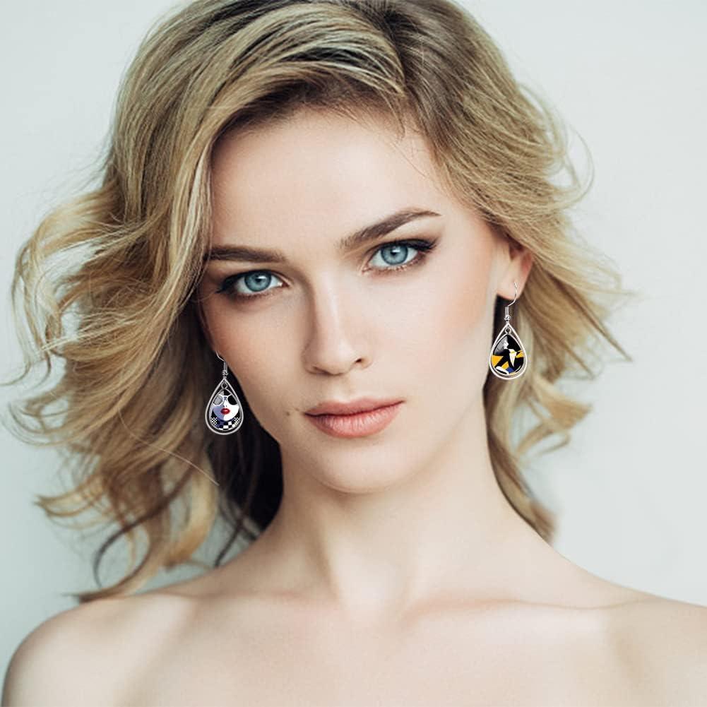 WEBEEDY 20 Pcs 13x18 mm Teardrop Cabochon Earring Setting Trays DIY Cabochon Earring Base Setting Blank Jewelry Accessories DIY Bezels for Earrings Making Supplies