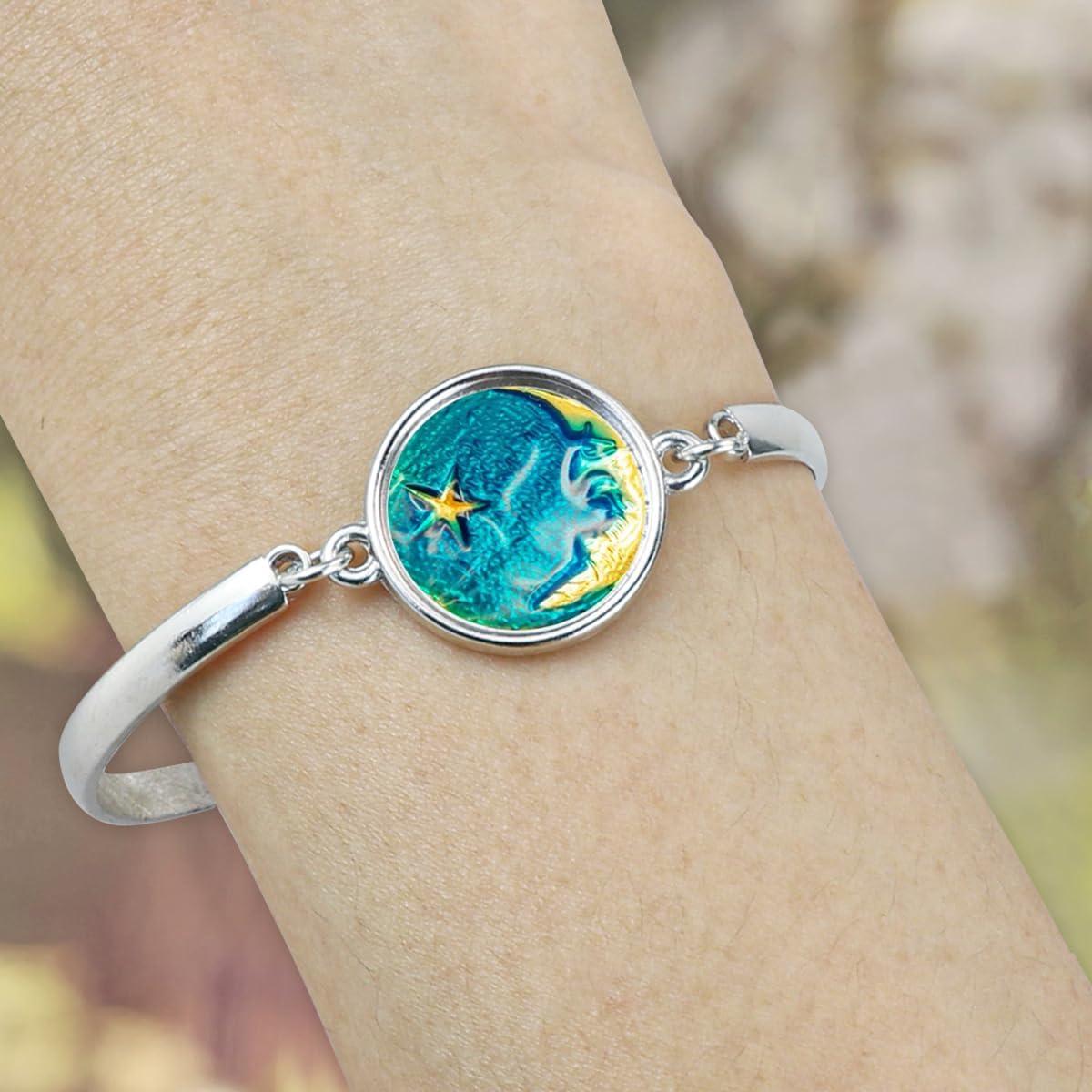 5 Pulseras Bangle Ajustables UPIQNG de Acero Inoxidable DIY