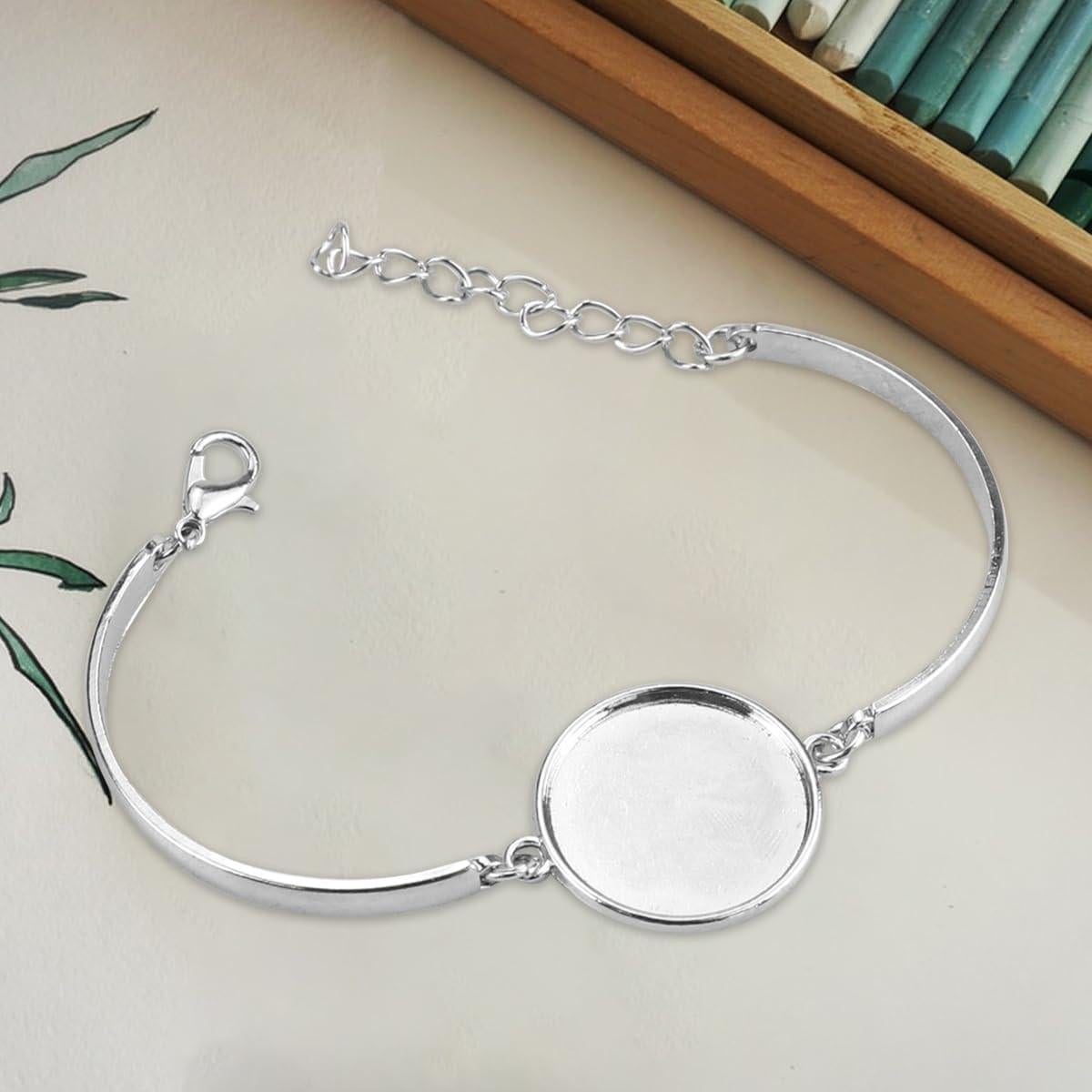 5 Pulseras Bangle Ajustables UPIQNG de Acero Inoxidable DIY