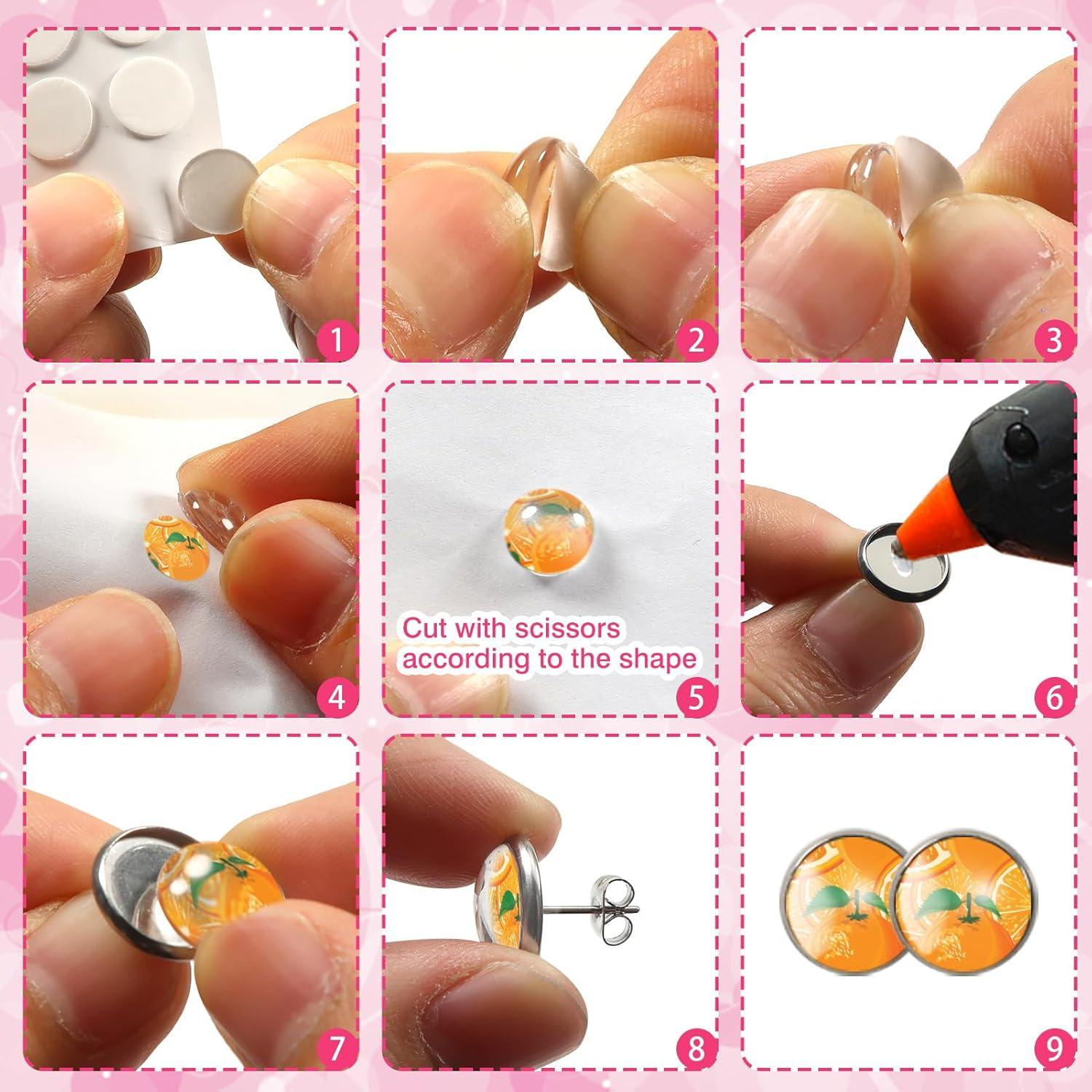 Kit de Sustratos de Sublimación TOAOB 300pcs 10mm para Pendientes DIY