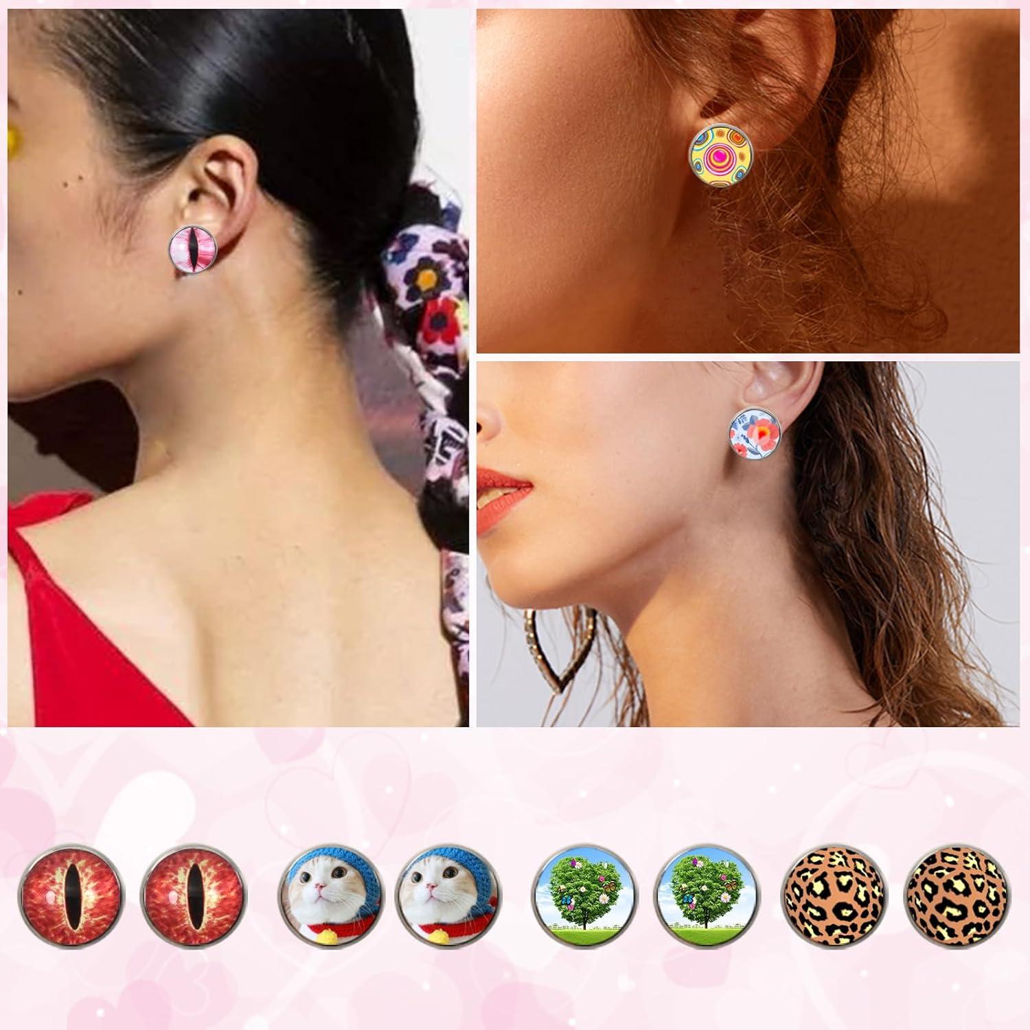 Kit de Sustratos de Sublimación TOAOB 300pcs 10mm para Pendientes DIY