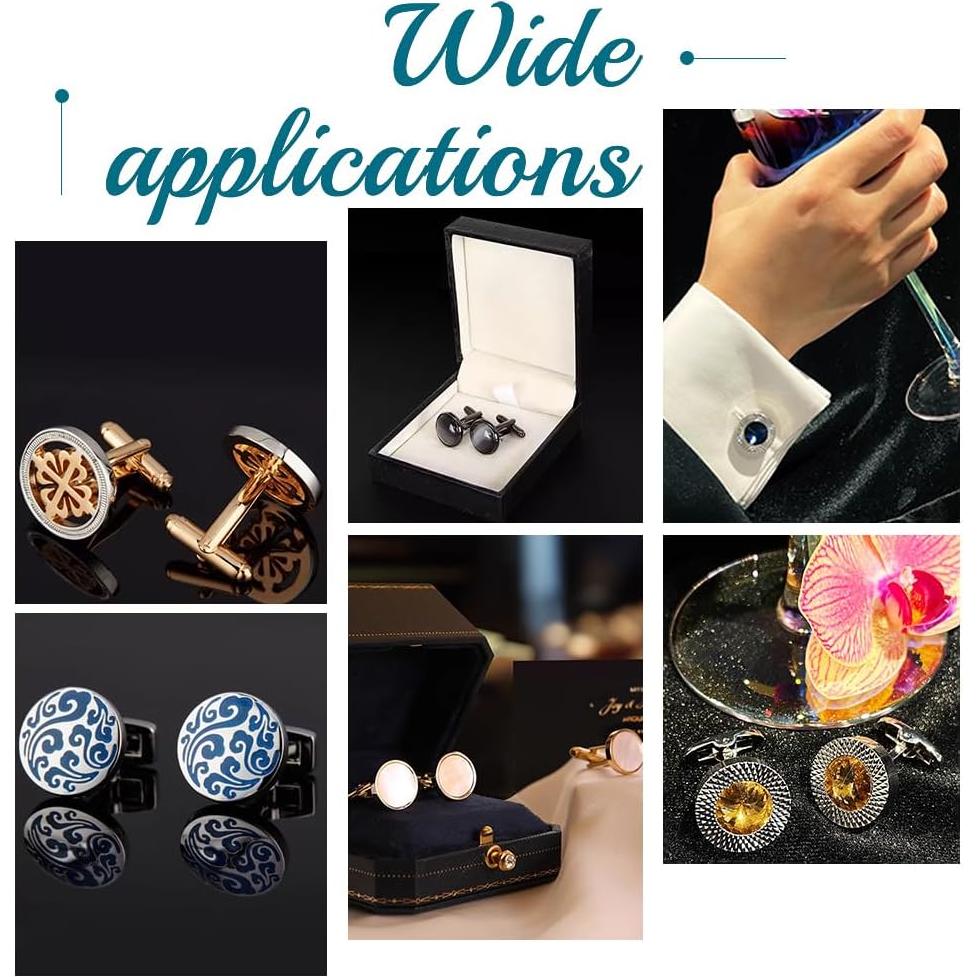 Kit de Gemelos Redondos UNICRAFTALE 12 Sets Acero Inoxidable