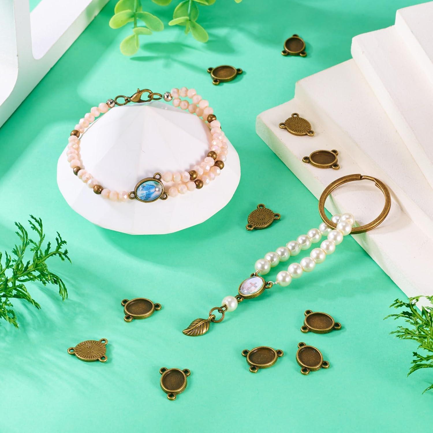 Conectores Ovalados de Cabochón Craftdady 100 Piezas 15x12mm