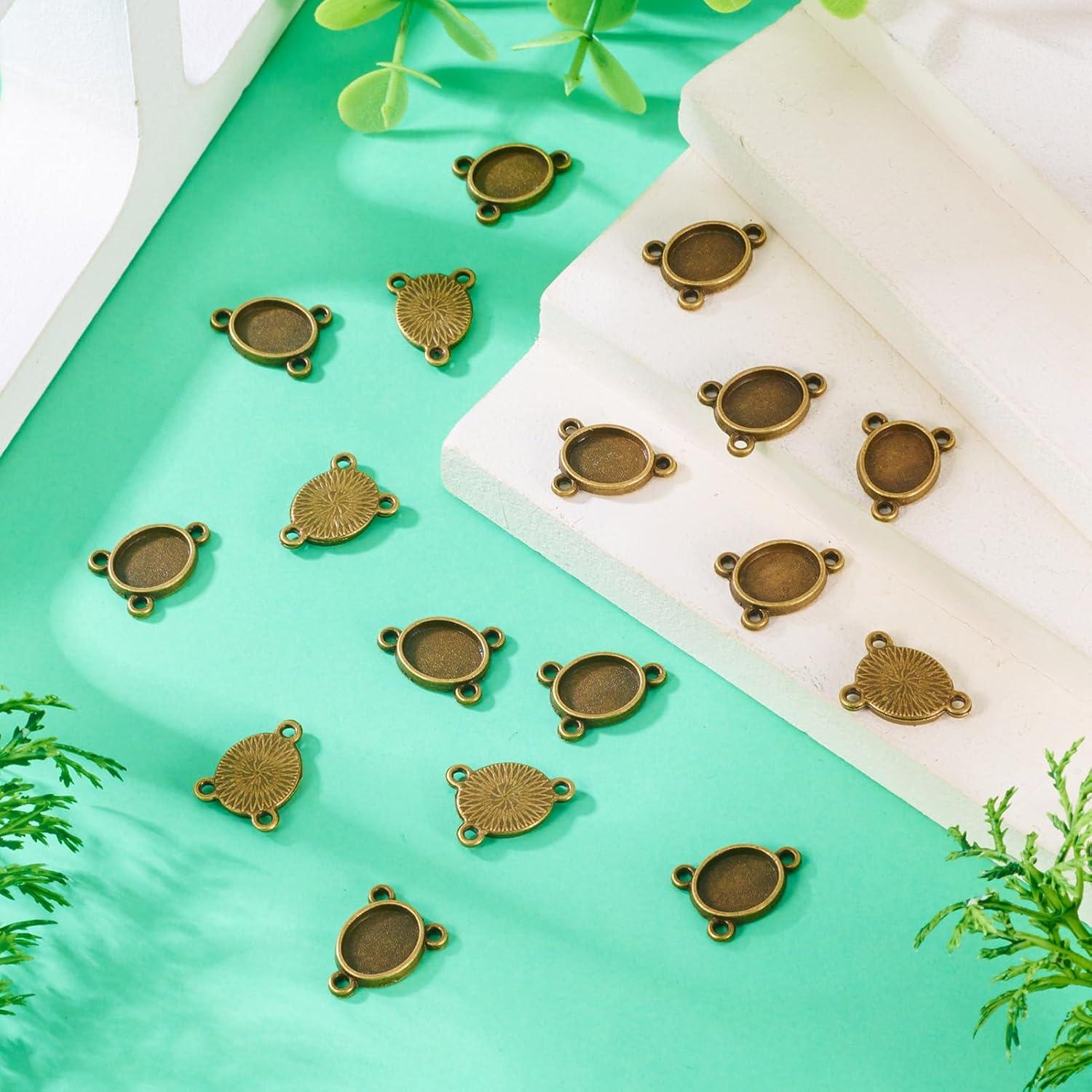 Conectores Ovalados de Cabochón Craftdady 100 Piezas 15x12mm