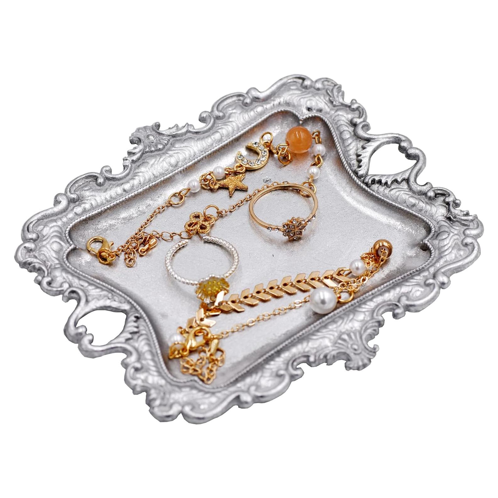 Plato de Joyas Antiguo Funly mee Plata 12.7 cm Vintage