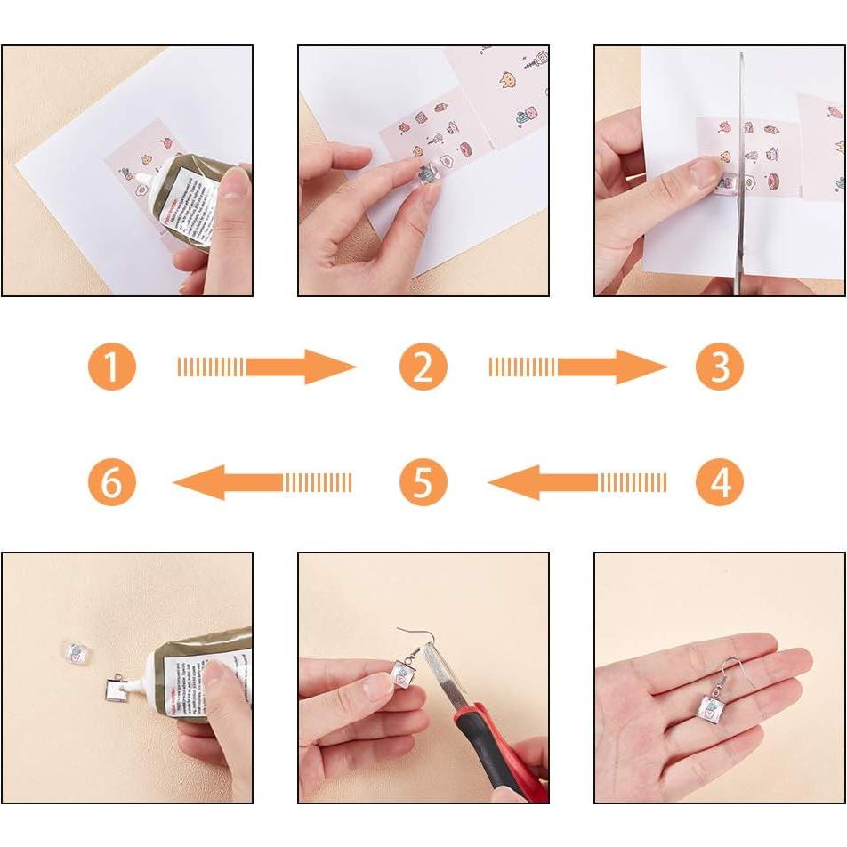 Bandejas de Pendientes Cuadradas UNICRAFTALE Acero Inoxidable 10mm