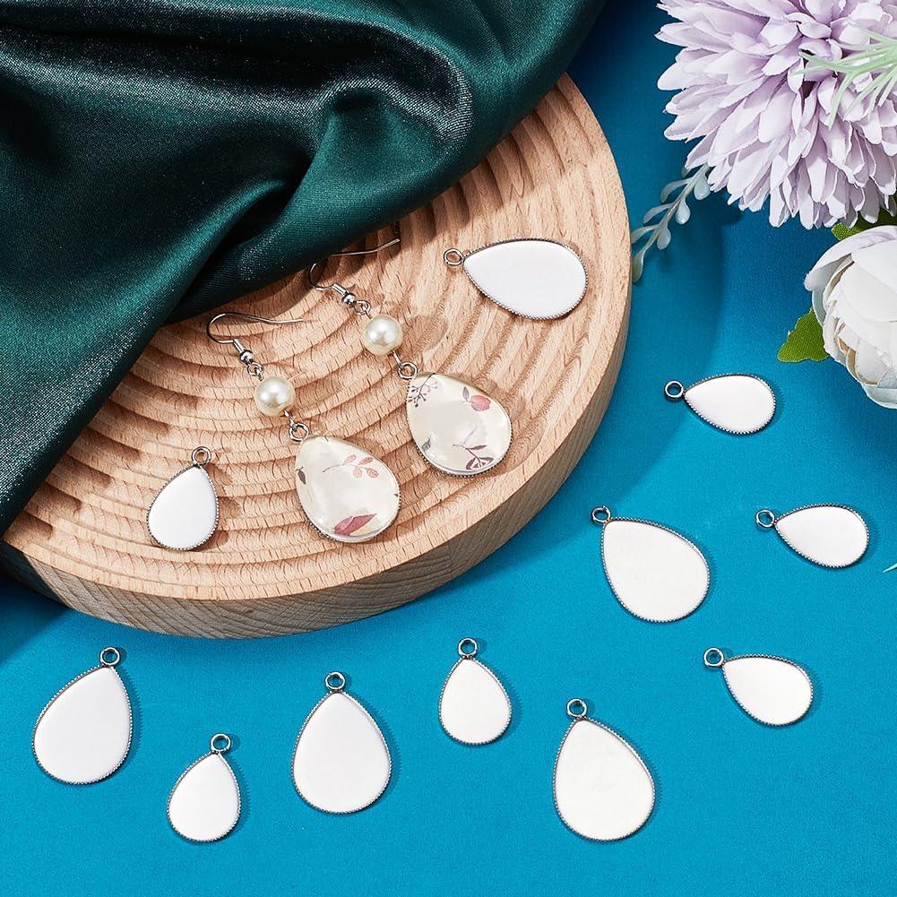 Bandejas de Colgante UNICRAFTALE - Gota y Ovaladas, 40pcs