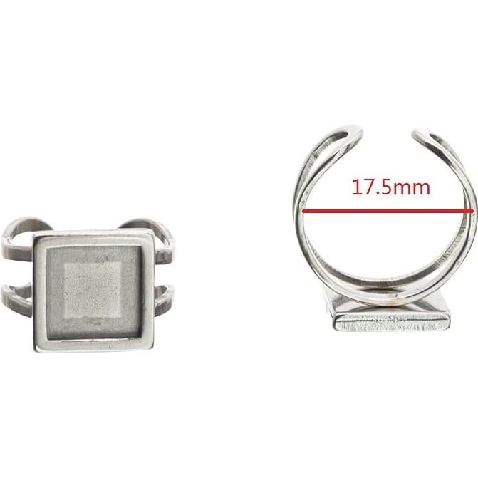 Bandejas de Anillo SAUNUCHI 12pcs Acero Inoxidable 10mm