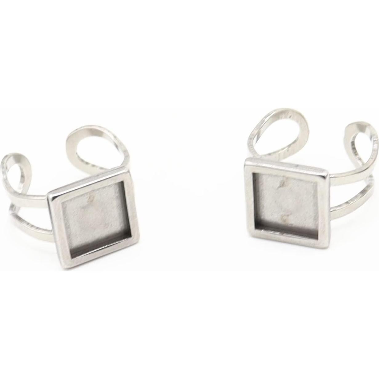 Bandejas de Anillo SAUNUCHI 12pcs Acero Inoxidable 10mm