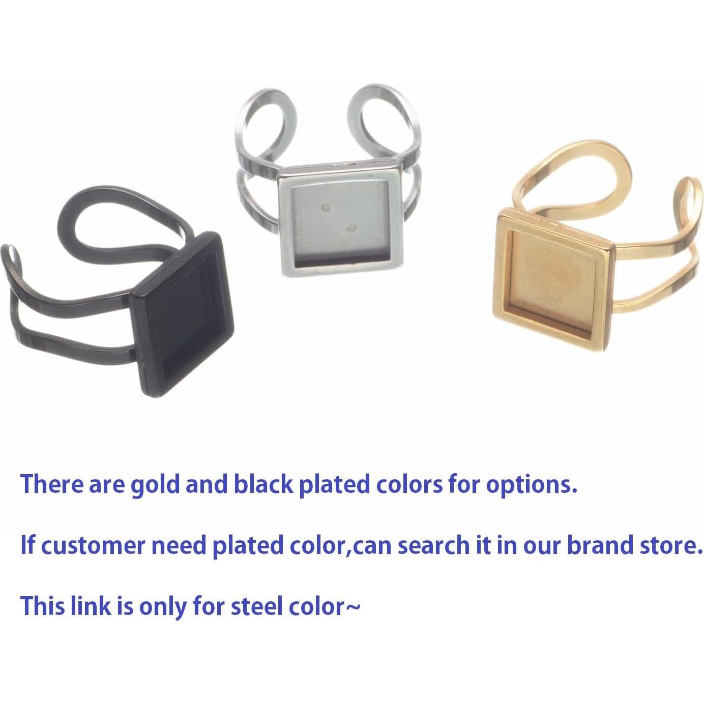 Bandejas de Anillo SAUNUCHI 12pcs Acero Inoxidable 10mm