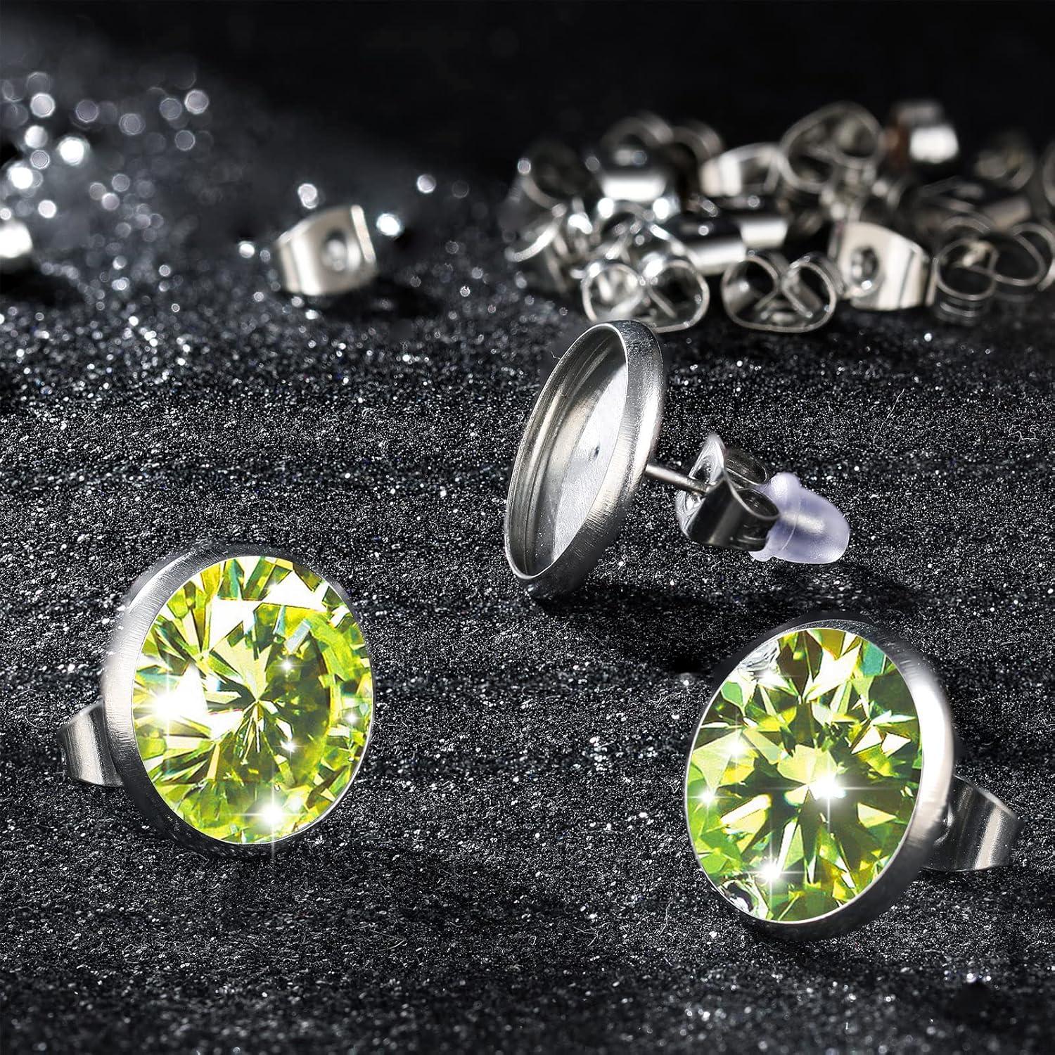 Kit de Pendientes Sureio 1000 Piezas 12 mm Plata