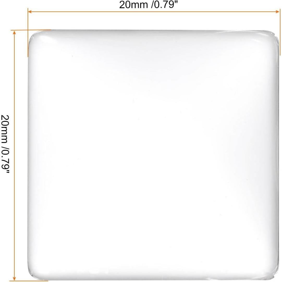 Cabochones de Vidrio Transparente PATIKIL 20x20mm 40 Piezas
