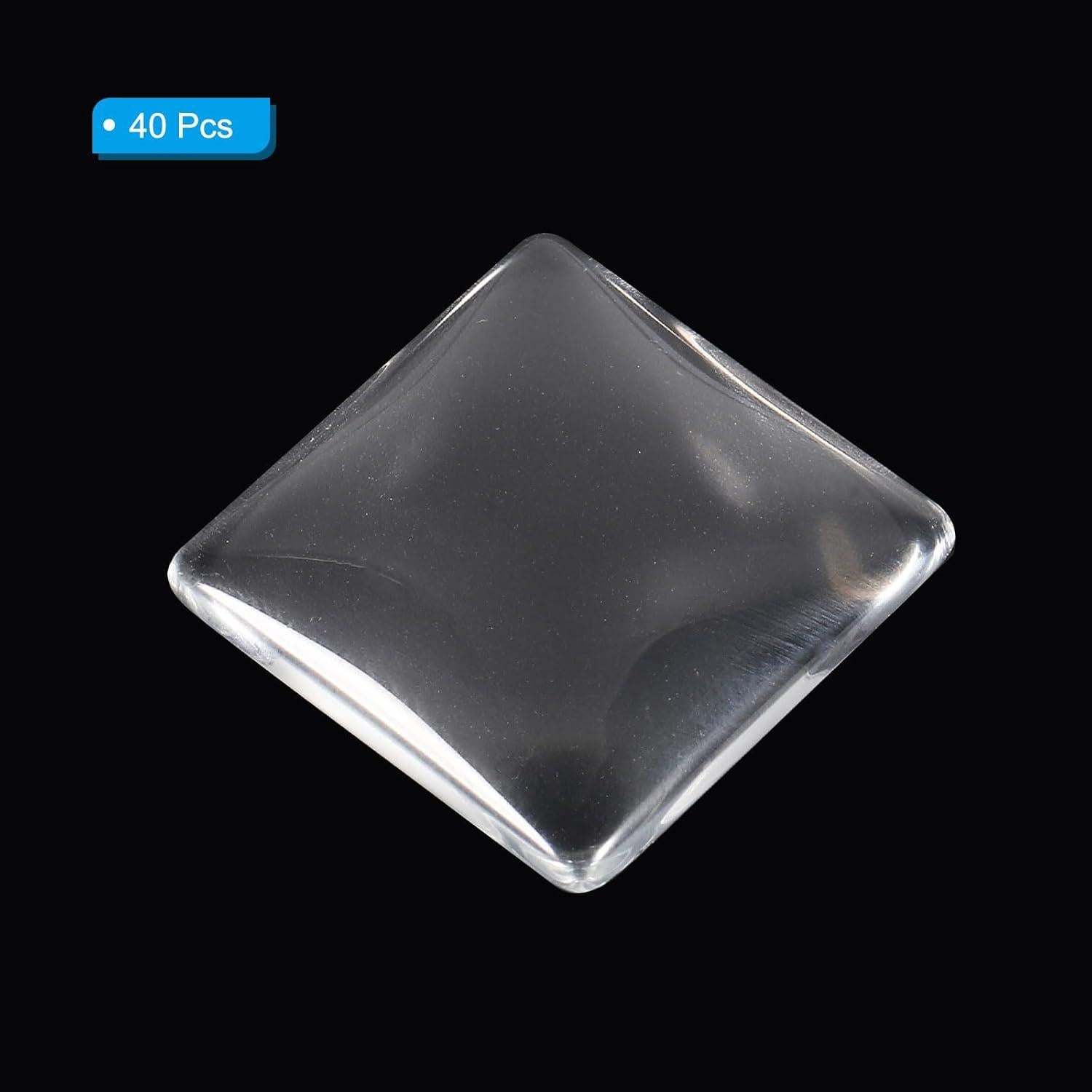 Cabochones de Vidrio Transparente PATIKIL 20x20mm 40 Piezas