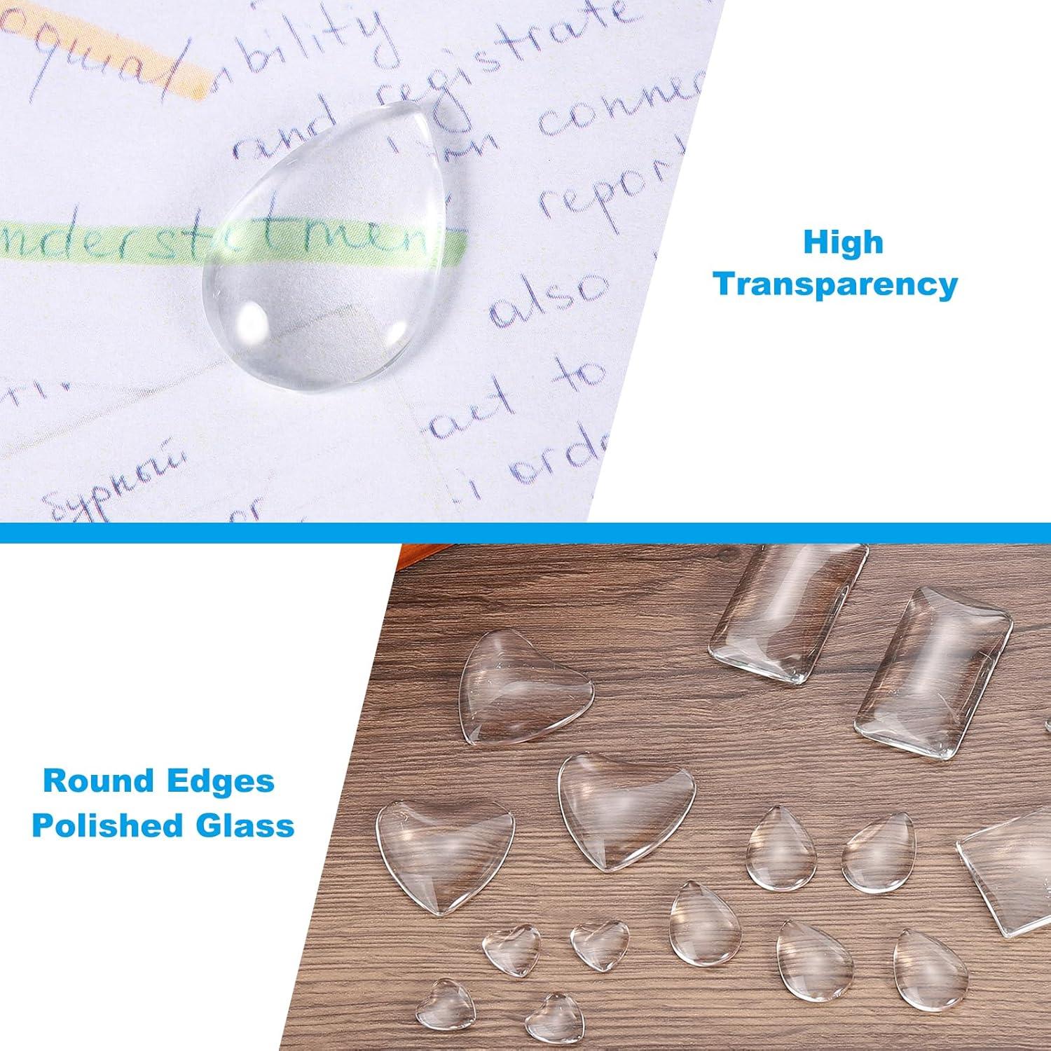 Cabochones de Vidrio Transparente PATIKIL 20x20mm 40 Piezas