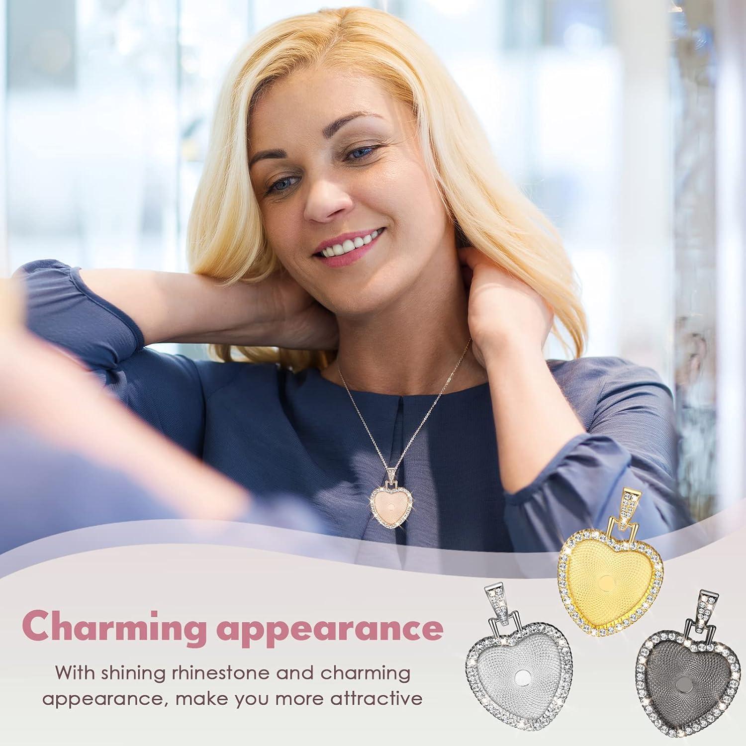 Set de 24 Bandejas de Colgante Hicarer con Rhinestones y Cabochones