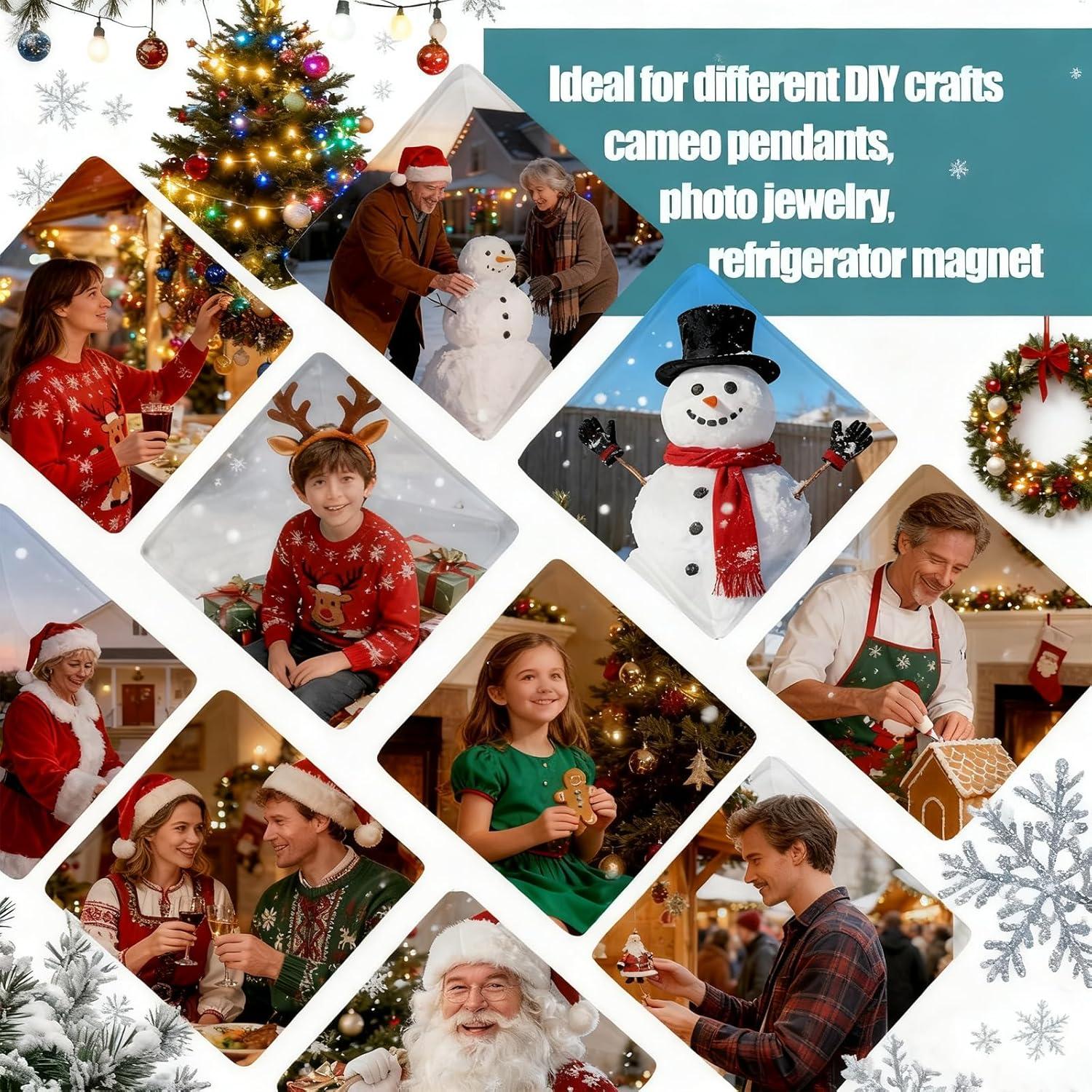 Cabochones de Vidrio Transparente Cuadrados 40mm EFIVS ARTS - 12 Piezas