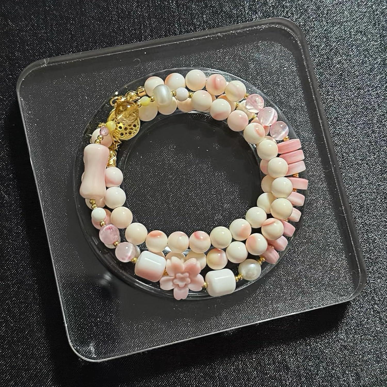 Tablero de cuentas acrílico XLP 10x10 cm para pulseras