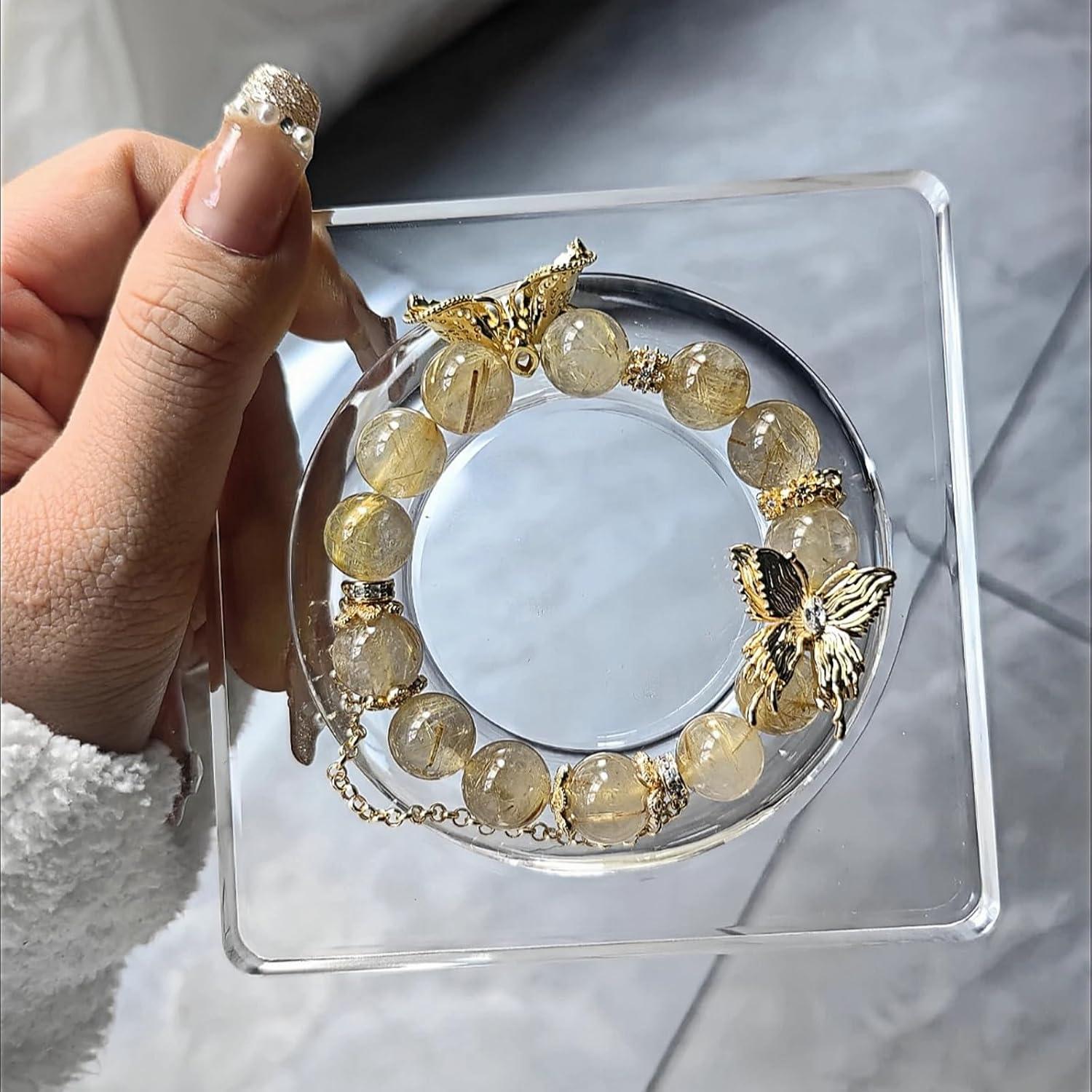 Tablero de cuentas acrílico XLP 10x10 cm para pulseras