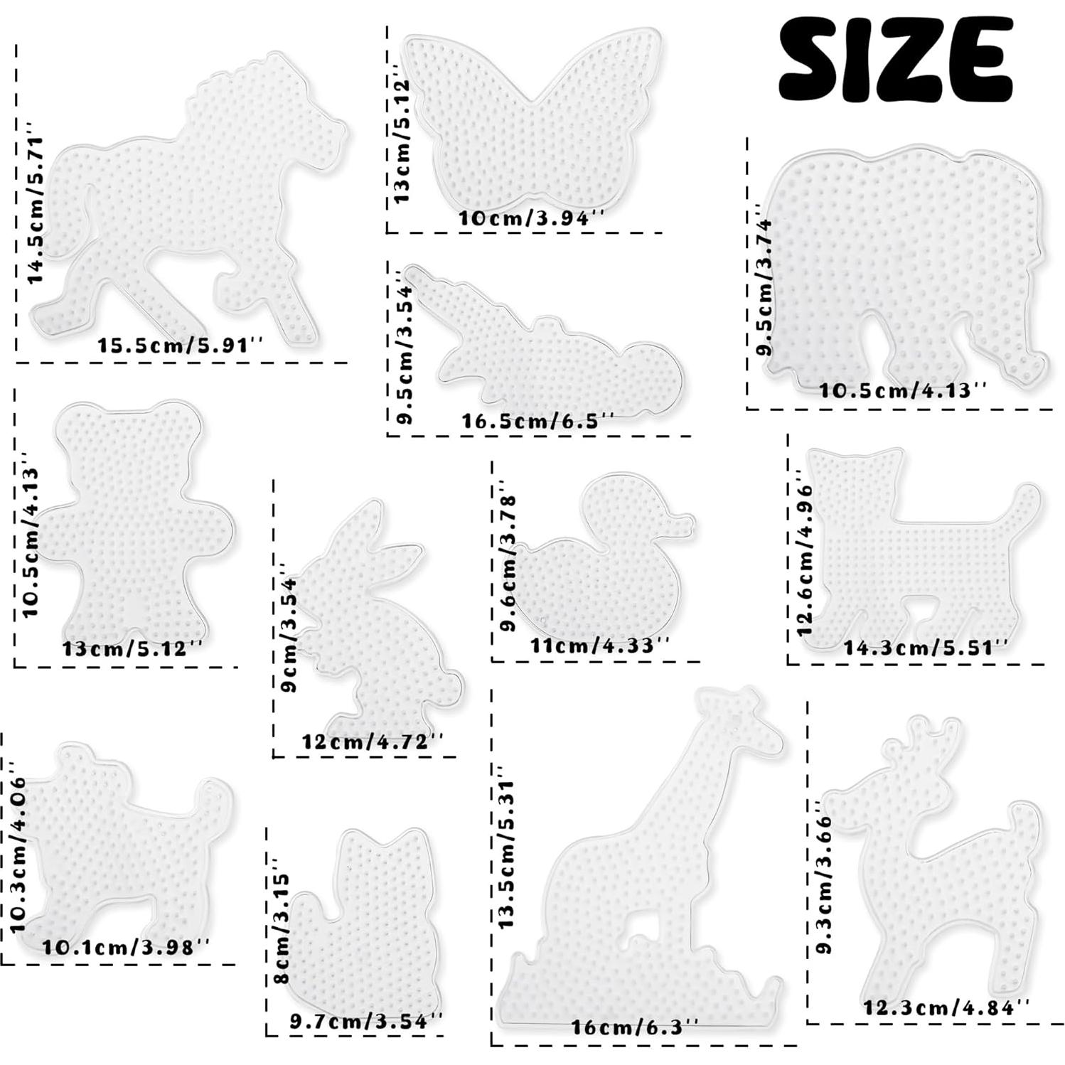 12 Tableros de Perlas de Fusión Krastmon para Manualidades DIY