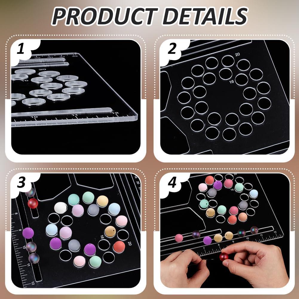 Tablero Organizador de Perlas Acrílico BENECREAT 33x20cm