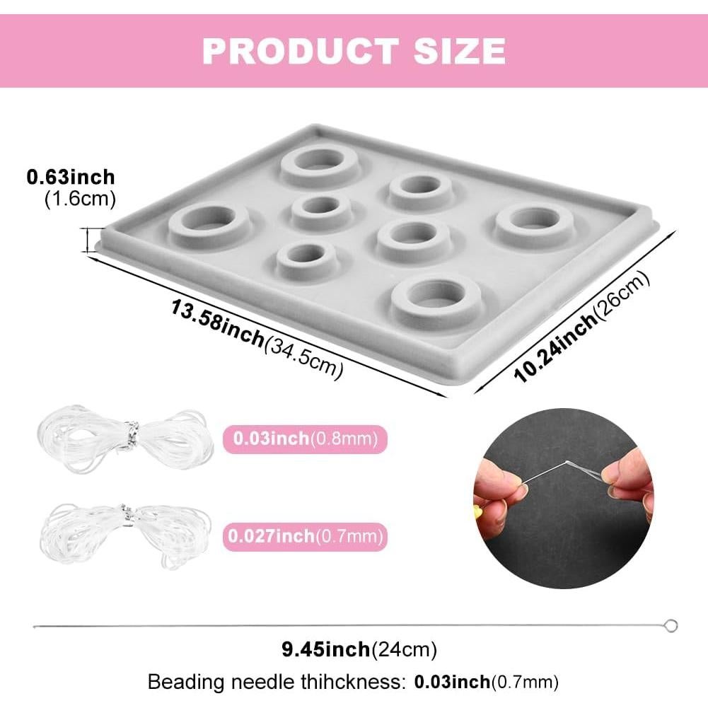 Tablero de cuentas para pulseras NOWHYX con hilos y aguja