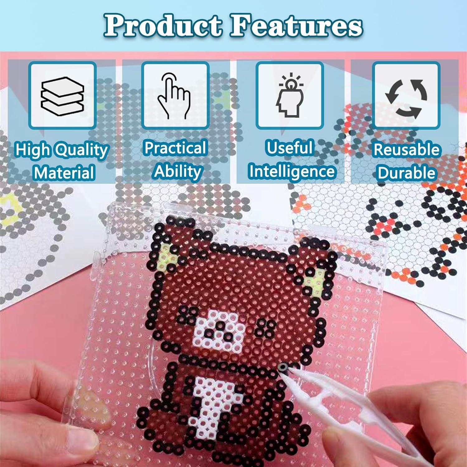 Tableros de Perlas Fuse Mecefeno 6PCS 14x14cm Transparentes