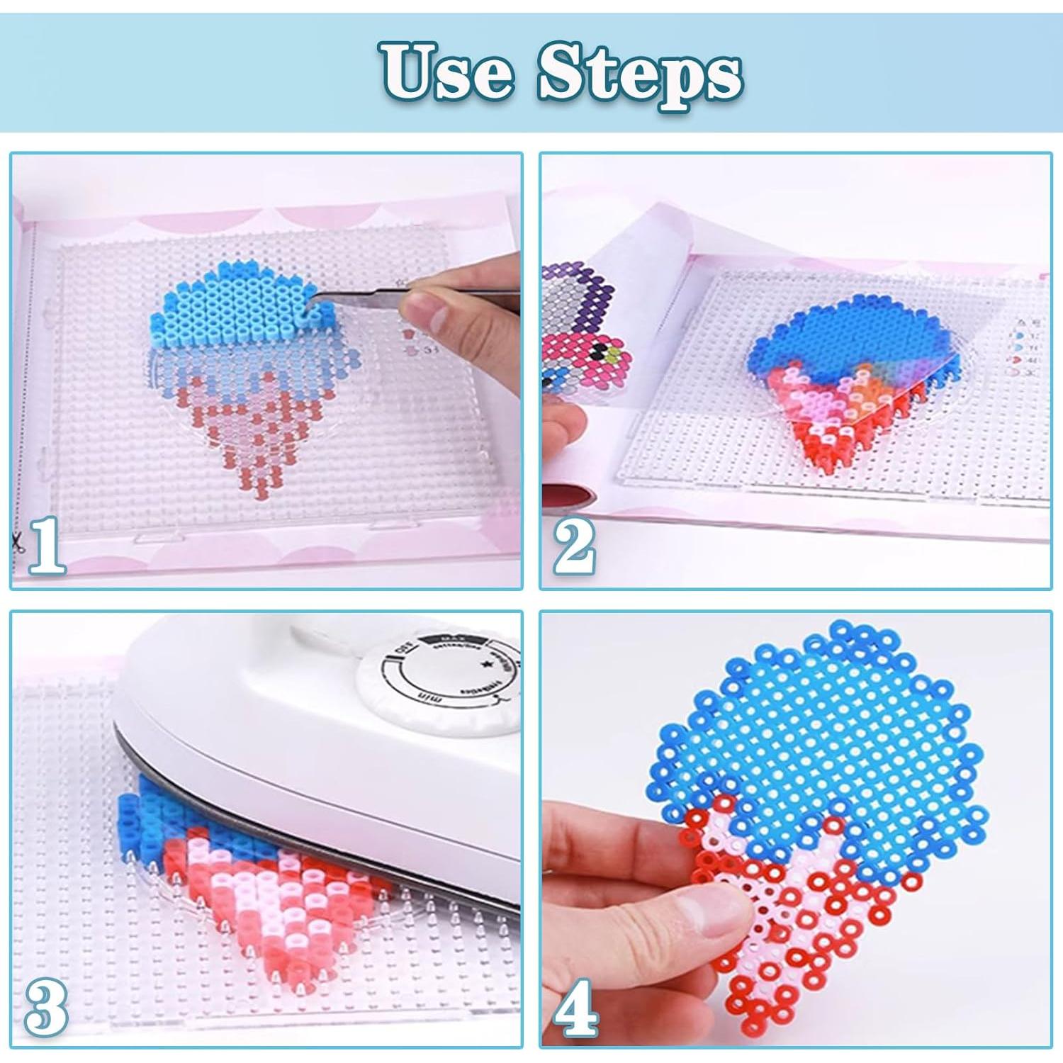 Tableros de Perlas Fuse Mecefeno 6PCS 14x14cm Transparentes