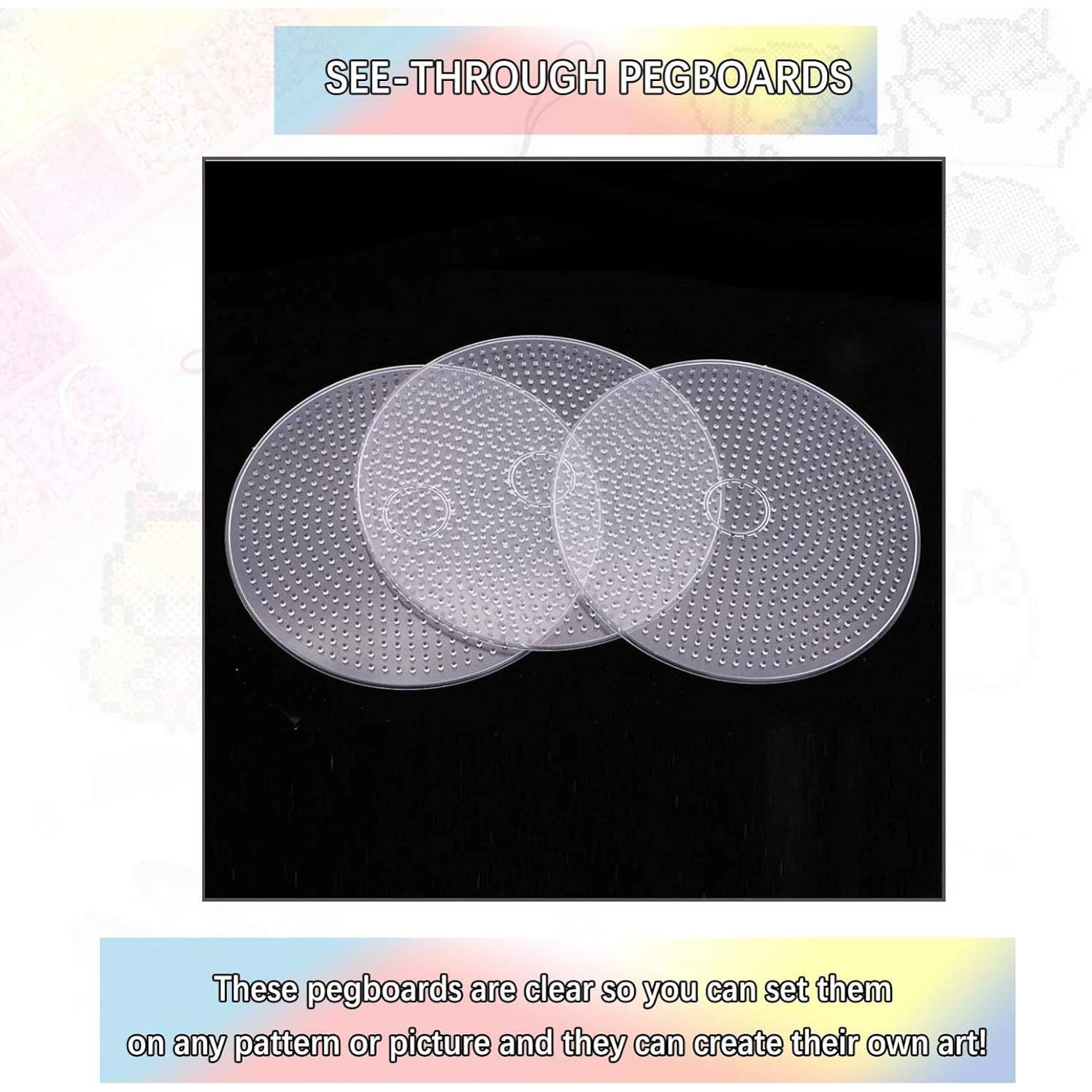 Tableros de Cuentas Perler 15cm Transparentes - Set de 3 Piezas