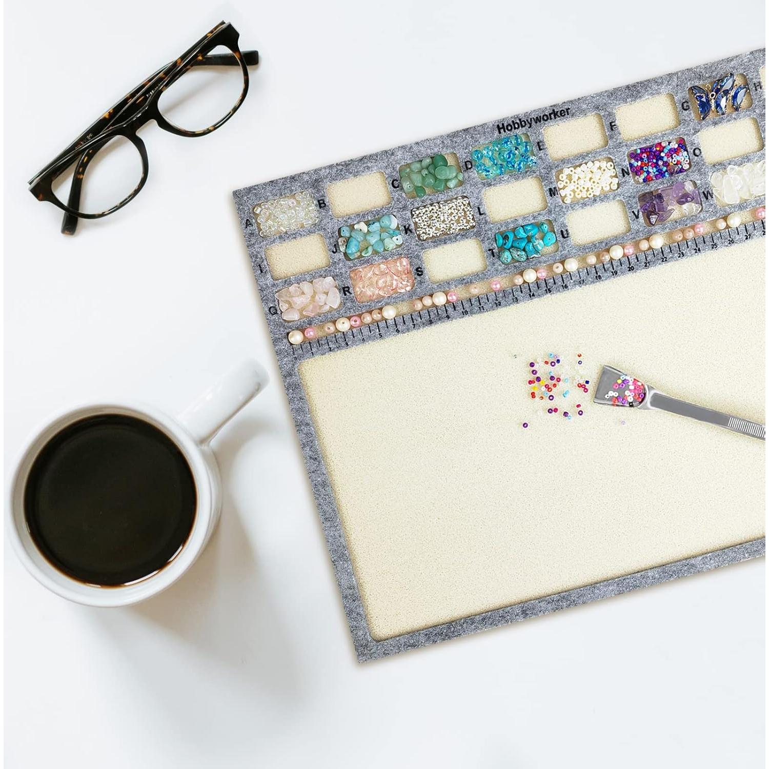 Mat de Perlas Hobbyworker con Pinzas y Cucharón Acero Inoxidable