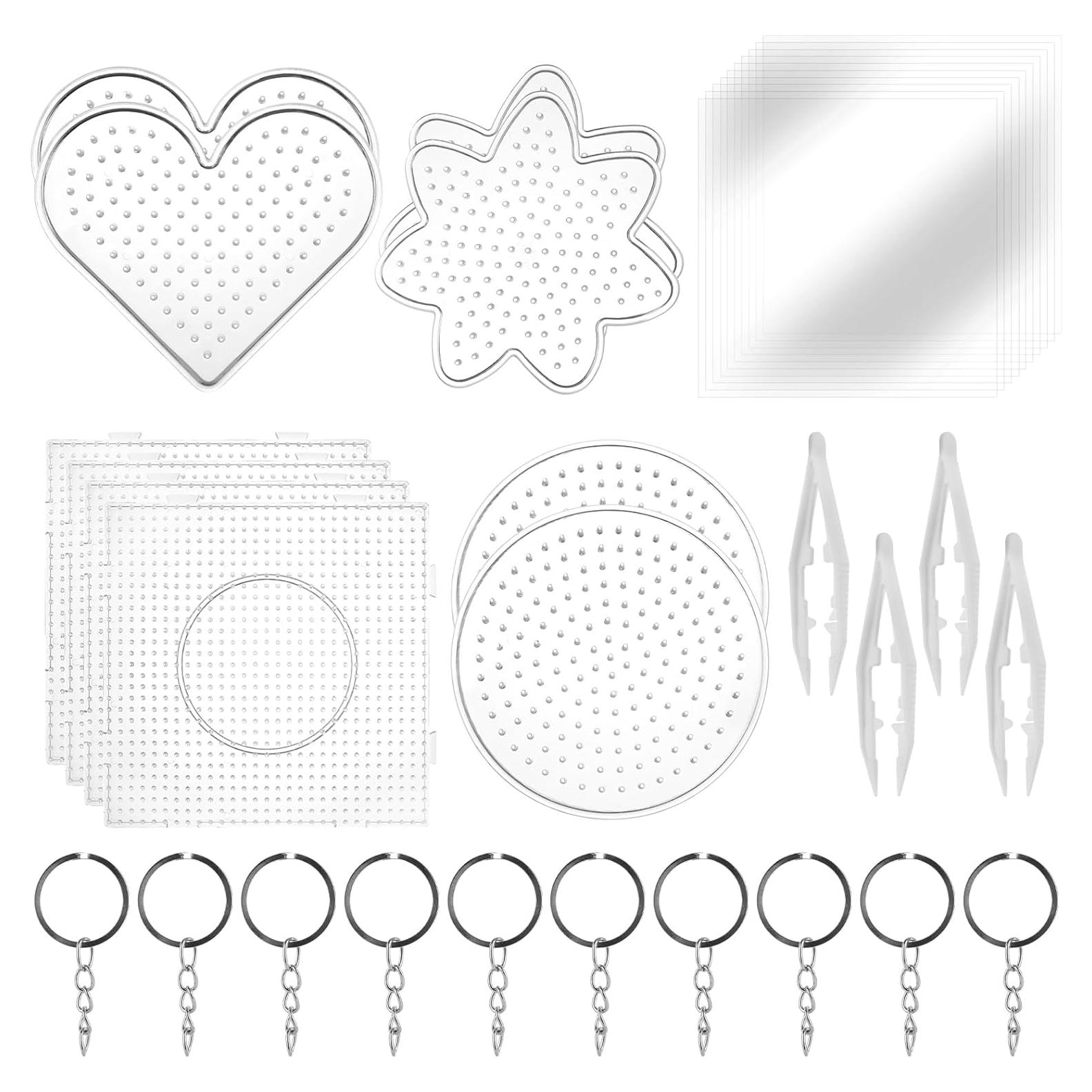 20 Piezas Tableros de Perlas de Fusión ZUQIAN 5 mm Transparentes