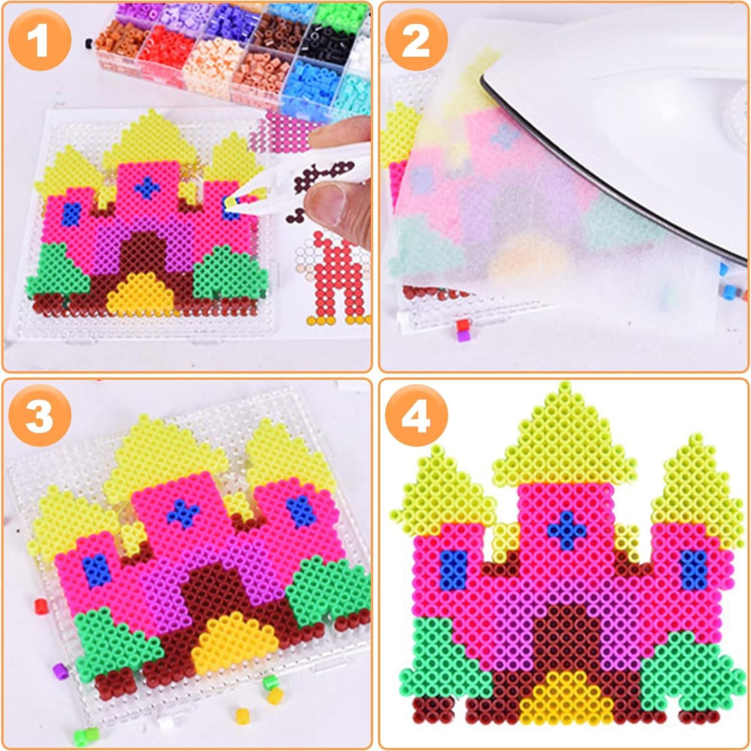 20 Piezas Tableros de Perlas de Fusión ZUQIAN 5 mm Transparentes